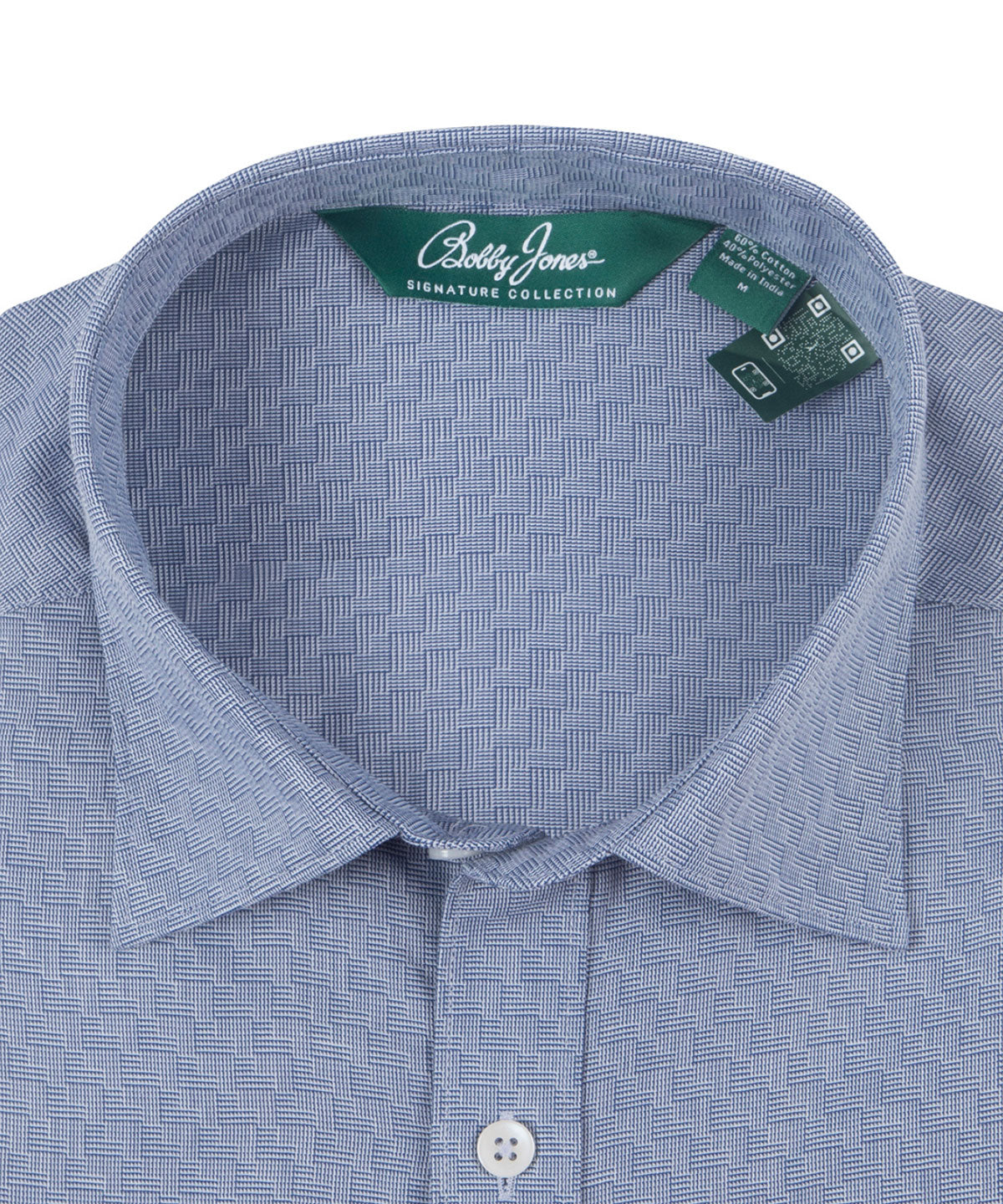 Signature Lexington Basketweave Jacquard Wrinkle Resistant Long Sleeve Sport Shirt