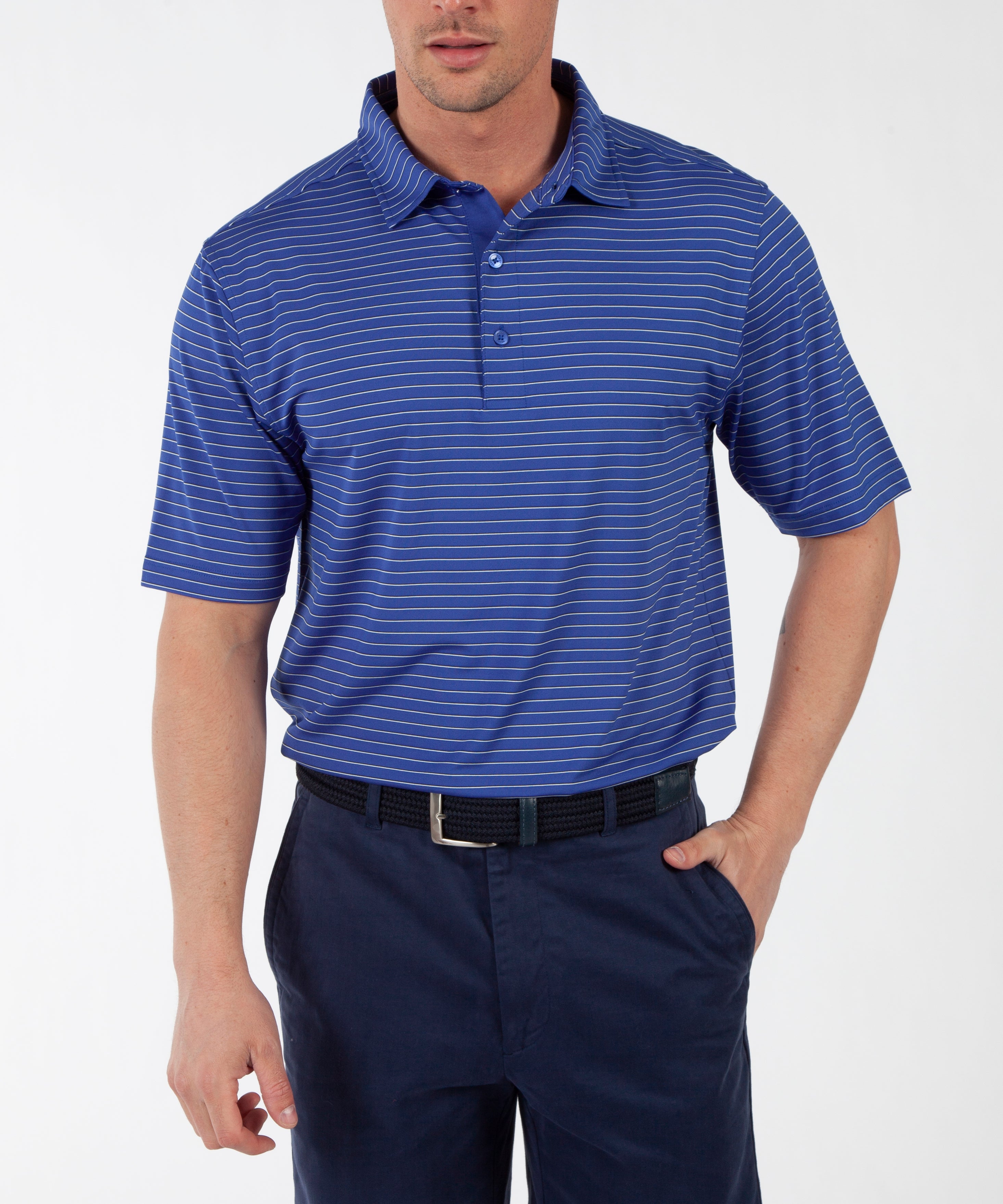 Jersey Cypress Stripe Polo