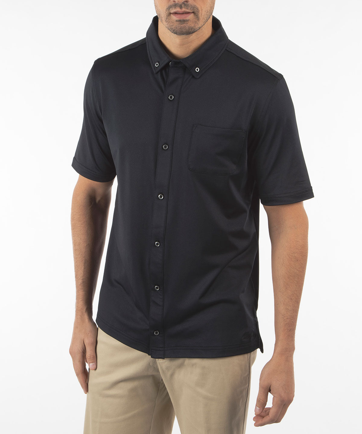 Performance Brushed-Back Stretch Jersey Cabana Sport Shirt