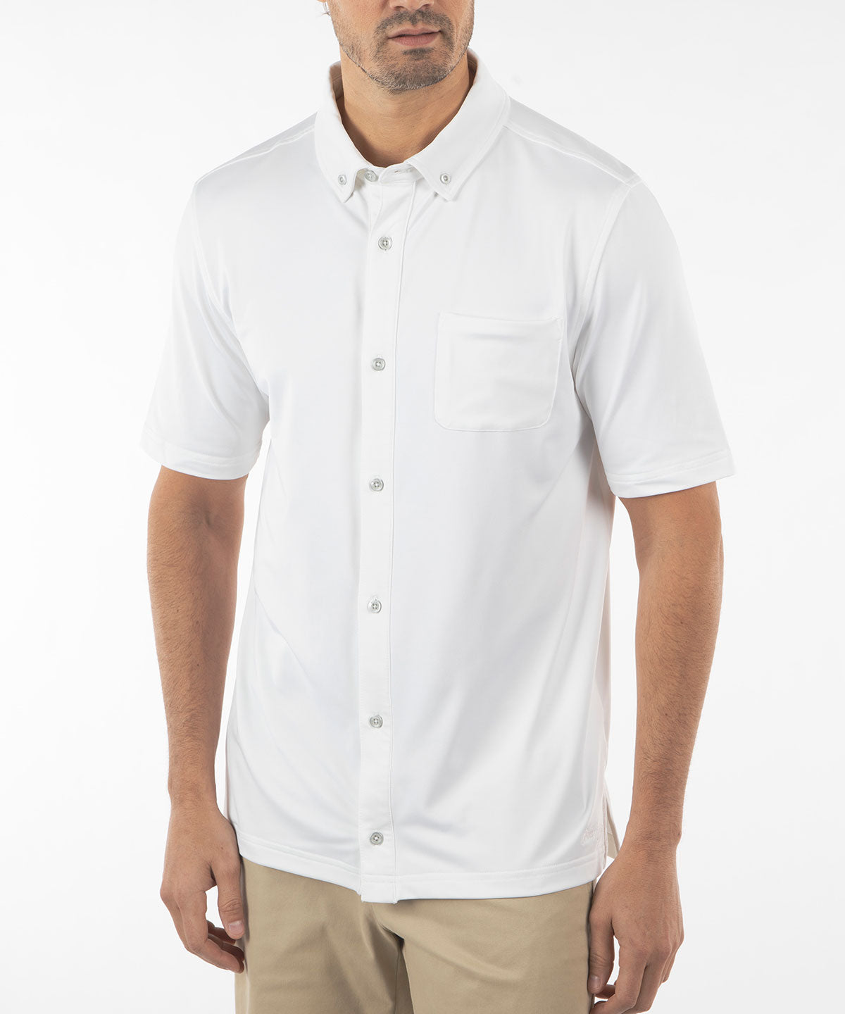 Performance Brushed-Back Stretch Jersey Cabana Sport Shirt