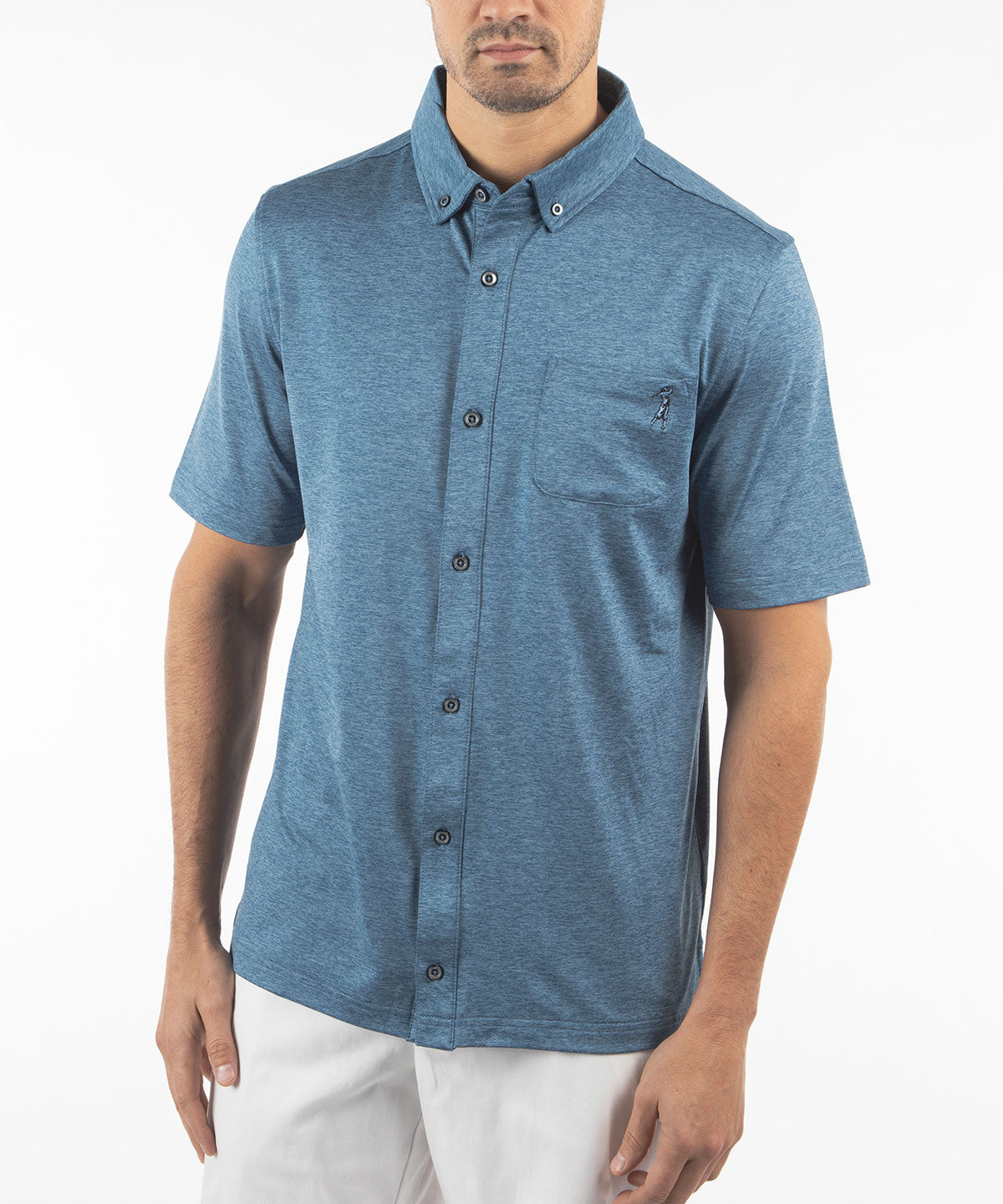 Performance Brushed-Back Stretch Jersey Cabana Sport Shirt