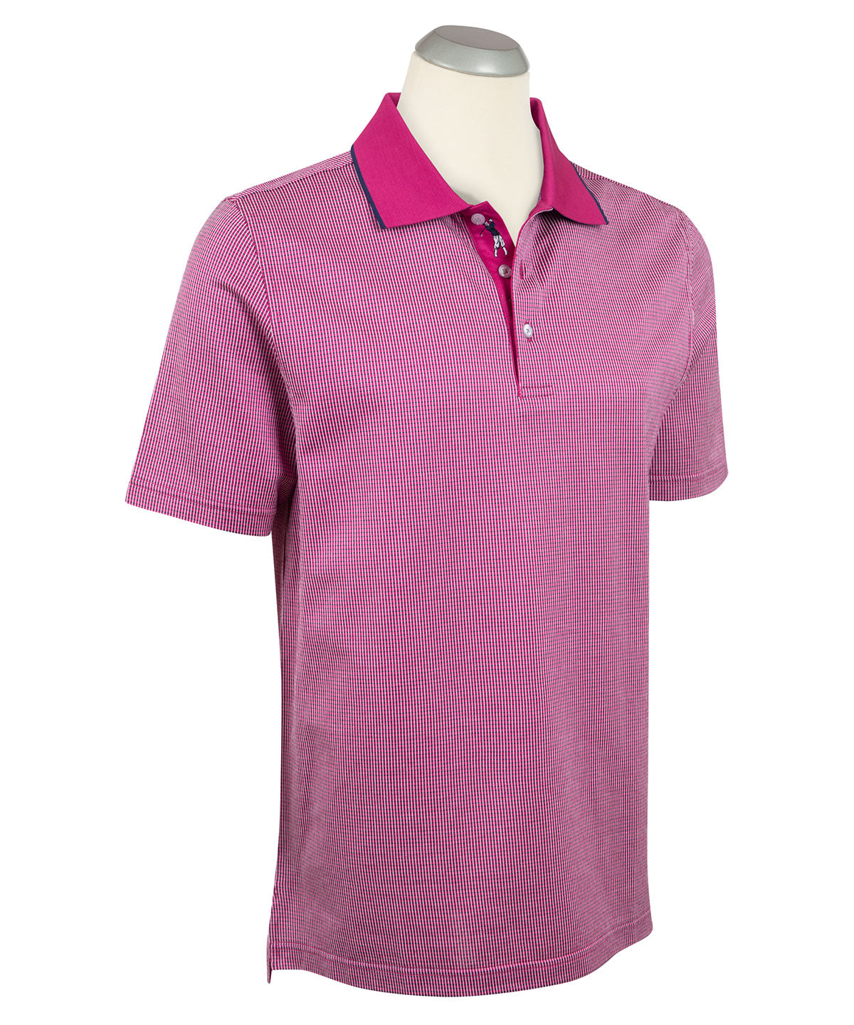 Signature 100% Mercerized Cotton Boomer Grid Polo Shirt