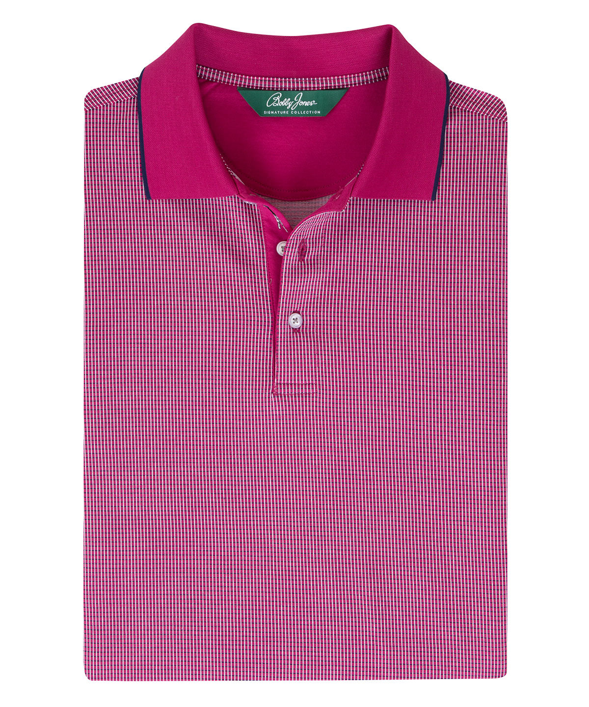 Signature 100% Mercerized Cotton Boomer Grid Polo Shirt