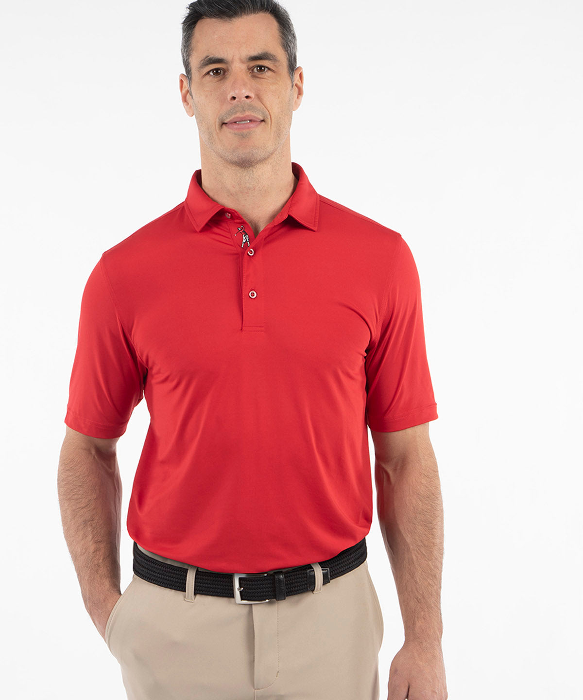 Performance Jersey Solid Polo Shirt