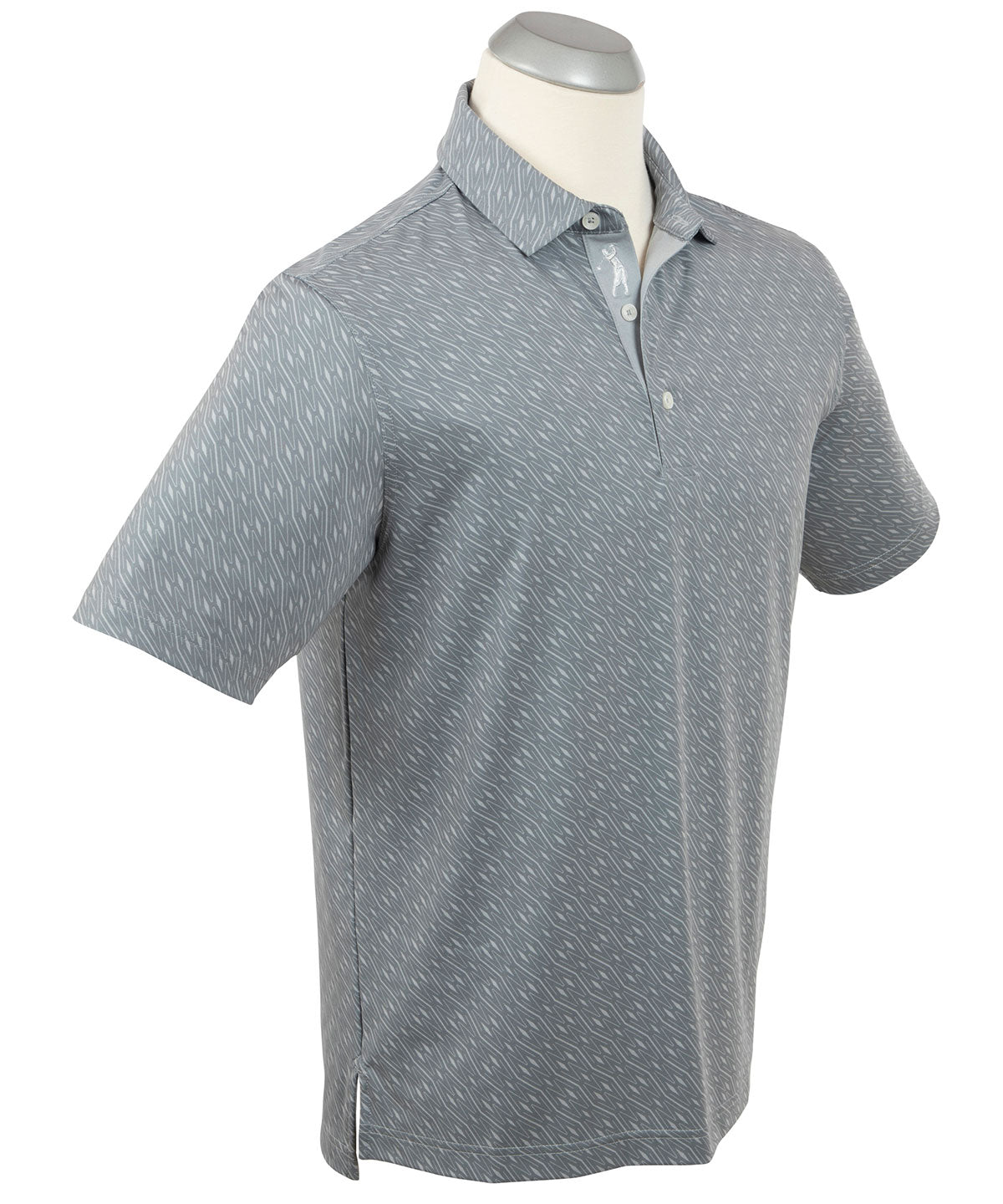 Performance Jersey Tonal Argyle Print Polo