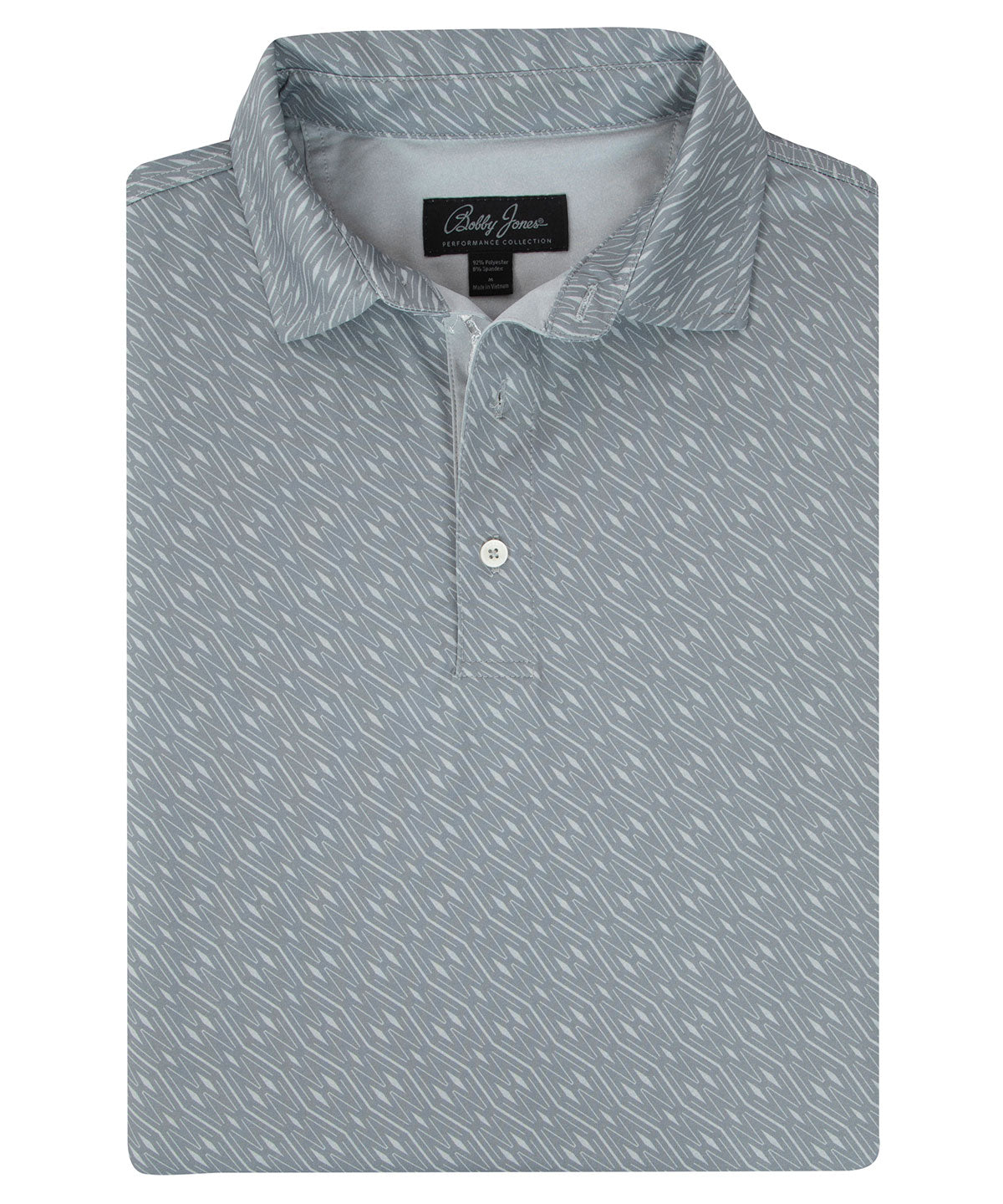 Performance Jersey Tonal Argyle Print Polo