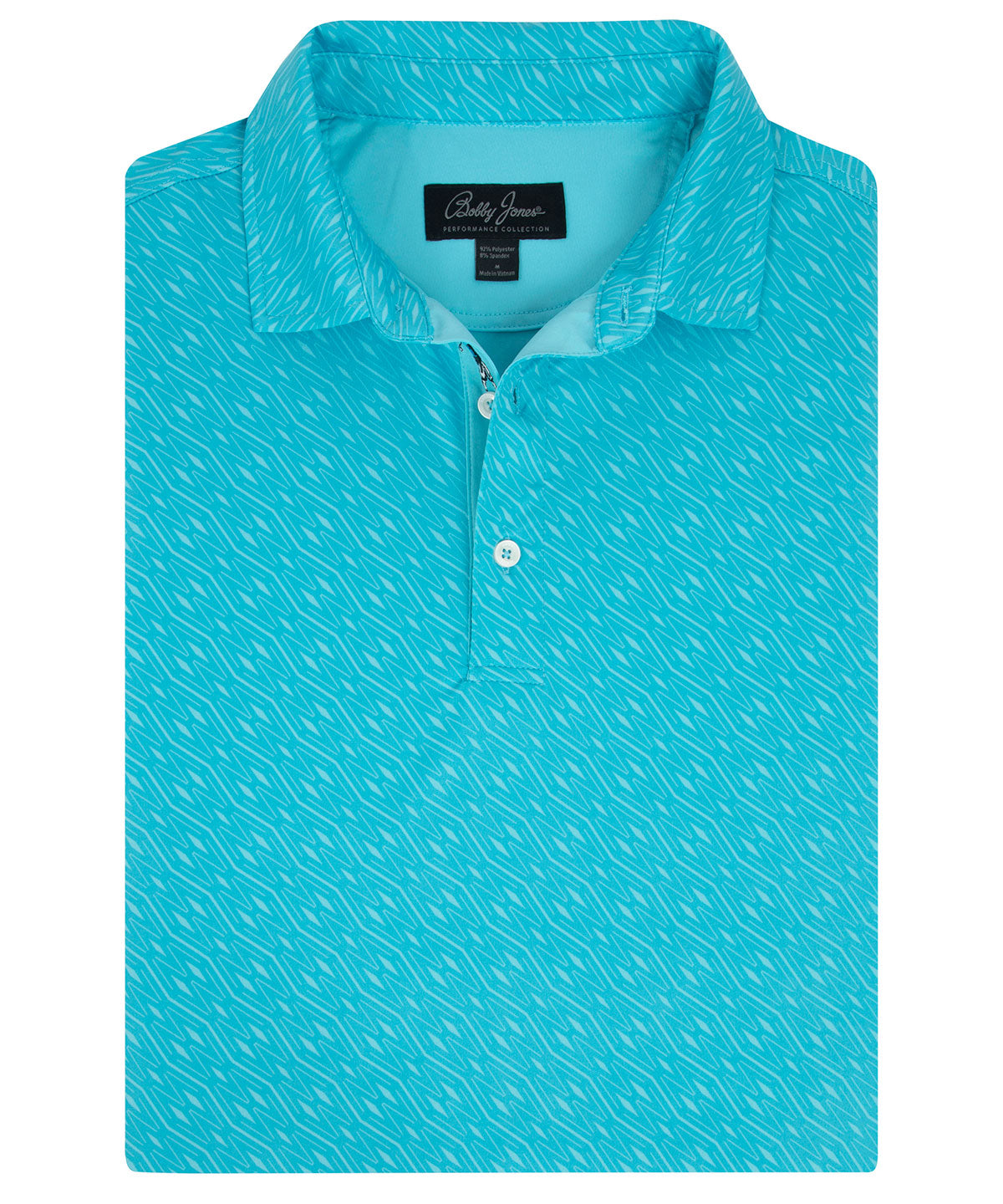 Performance Jersey Tonal Argyle Print Polo