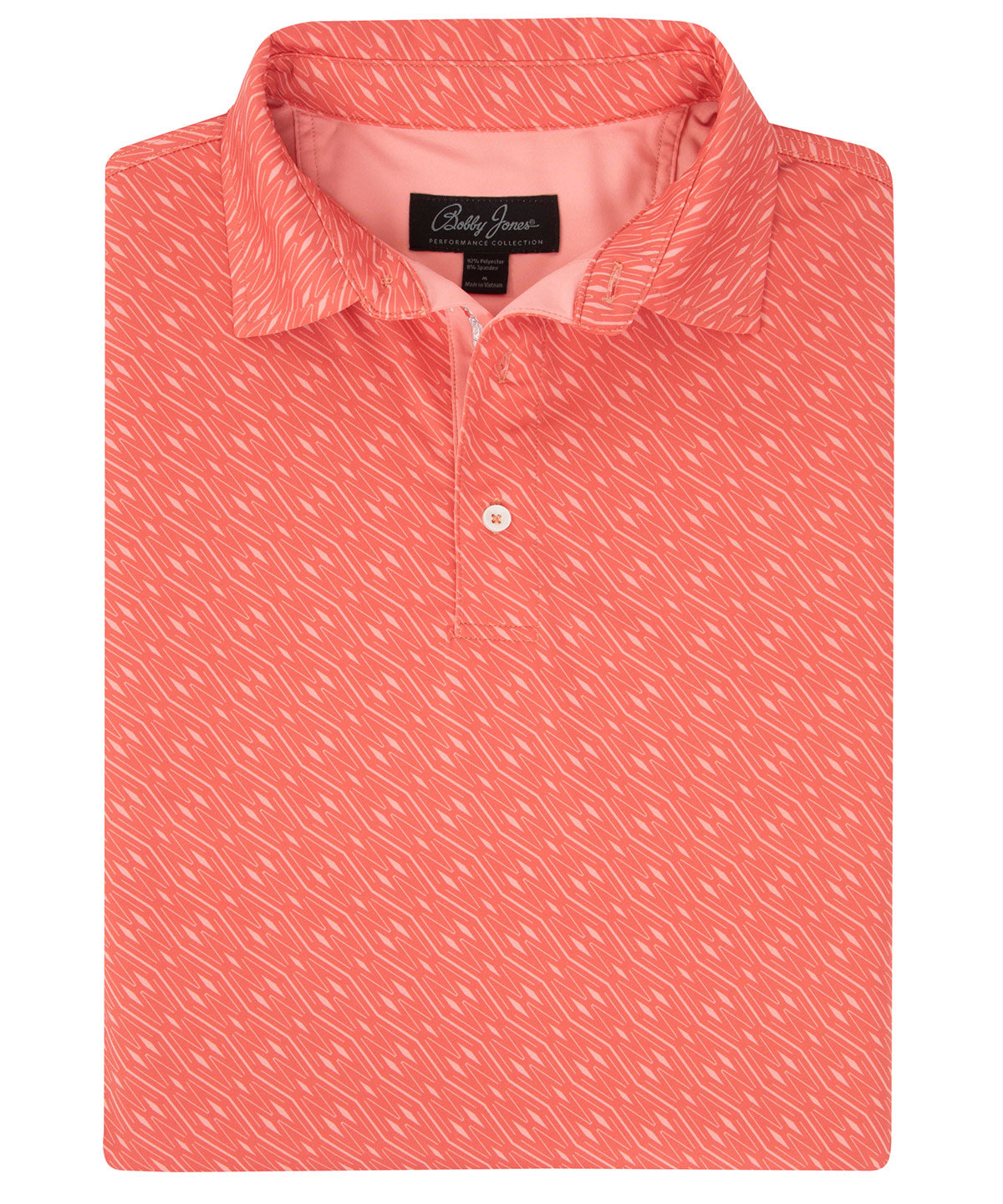 Performance Jersey Tonal Argyle Print Polo