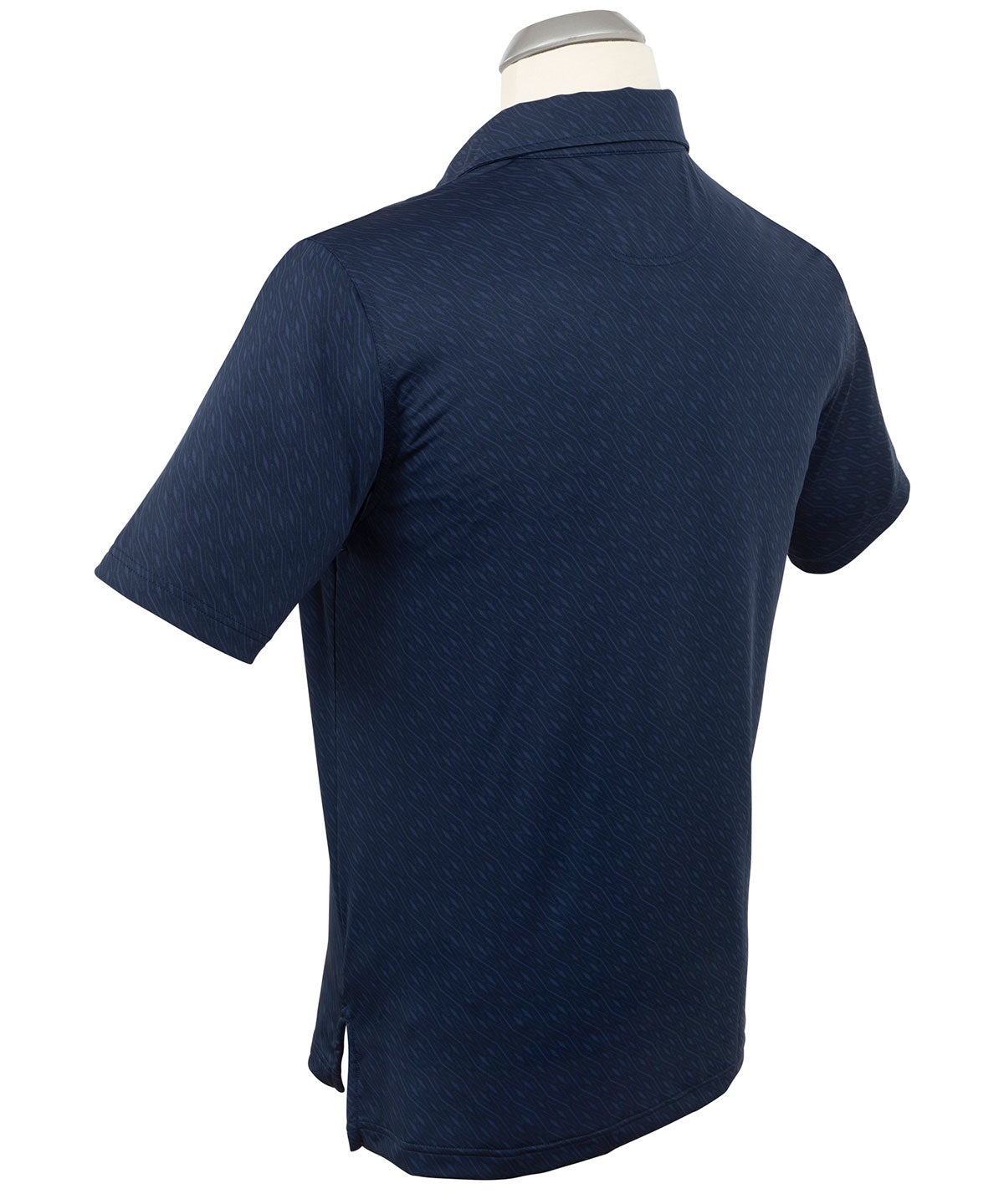 Performance Jersey Tonal Argyle Print Polo