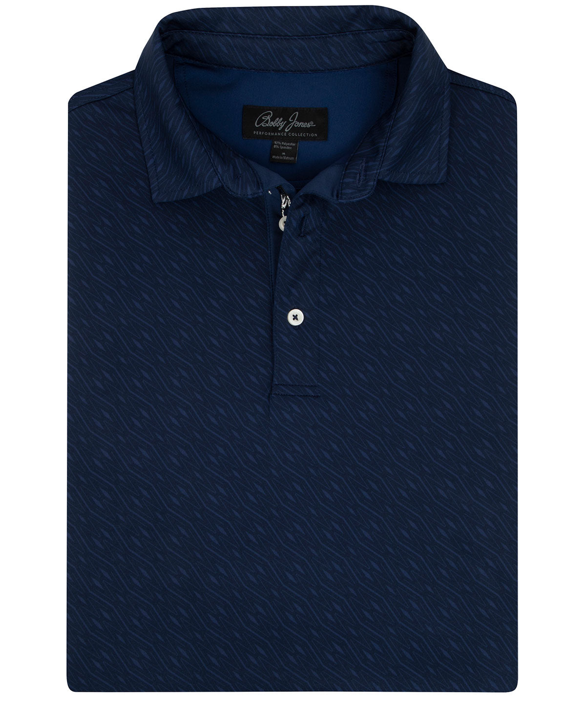 Performance Jersey Tonal Argyle Print Polo