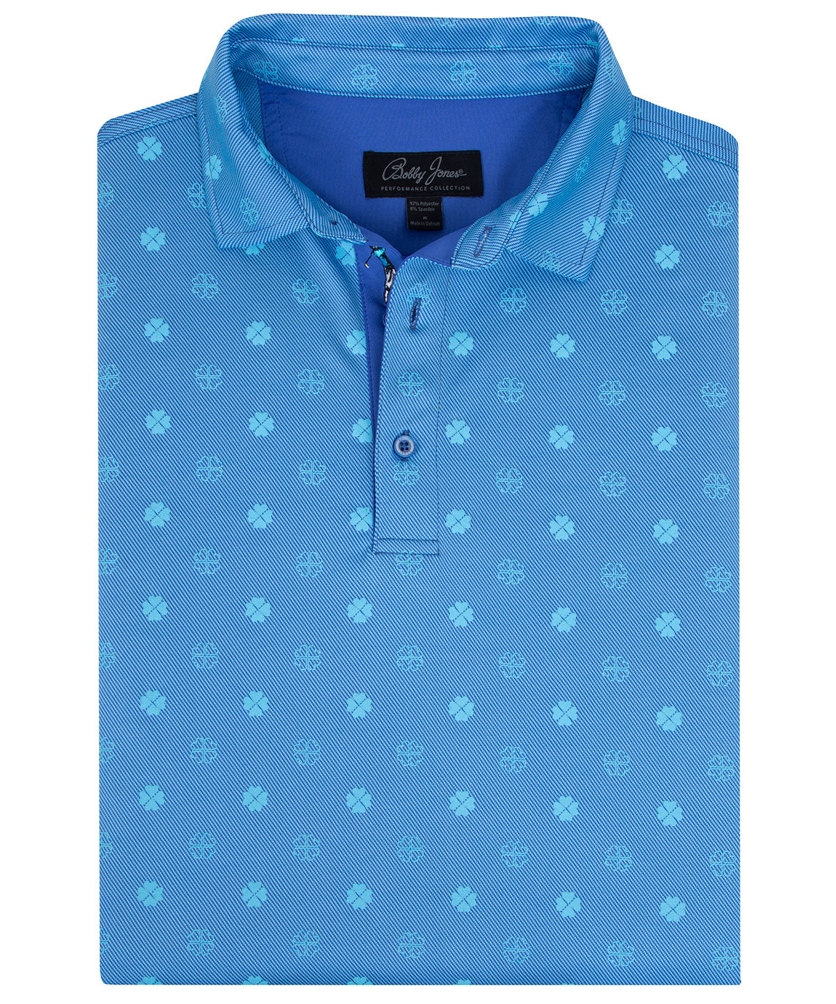 Performance Jersey Twill Clover Print Polo