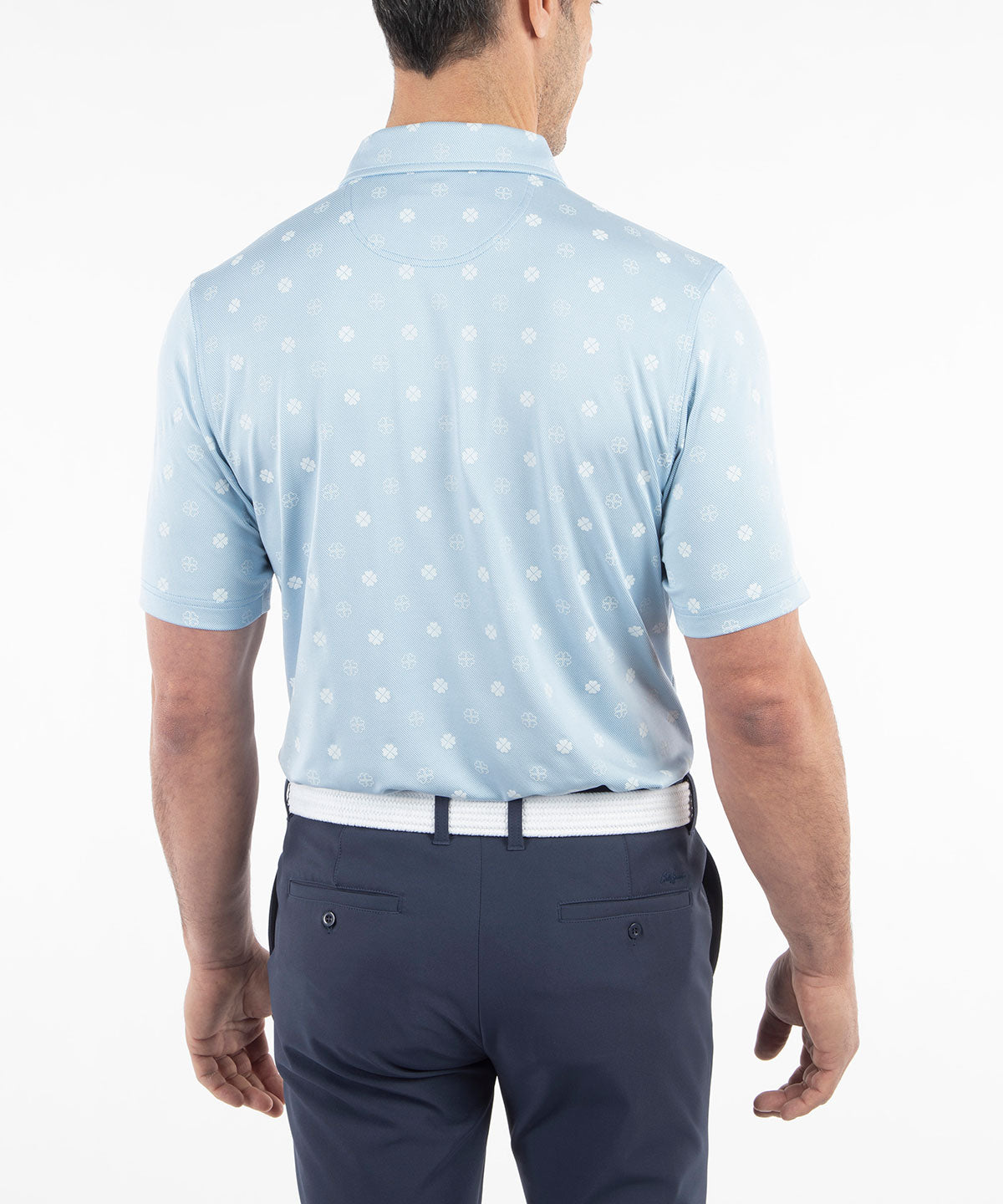 Performance Jersey Twill Clover Print Polo