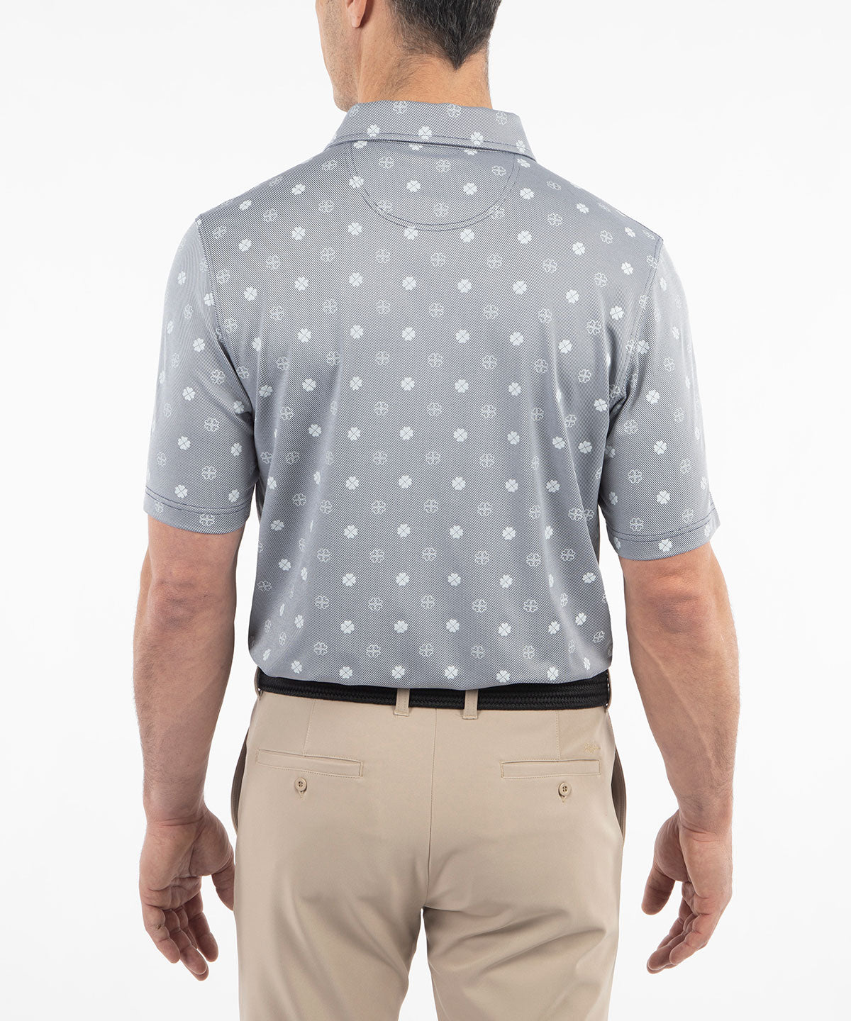 Performance Jersey Twill Clover Print Polo