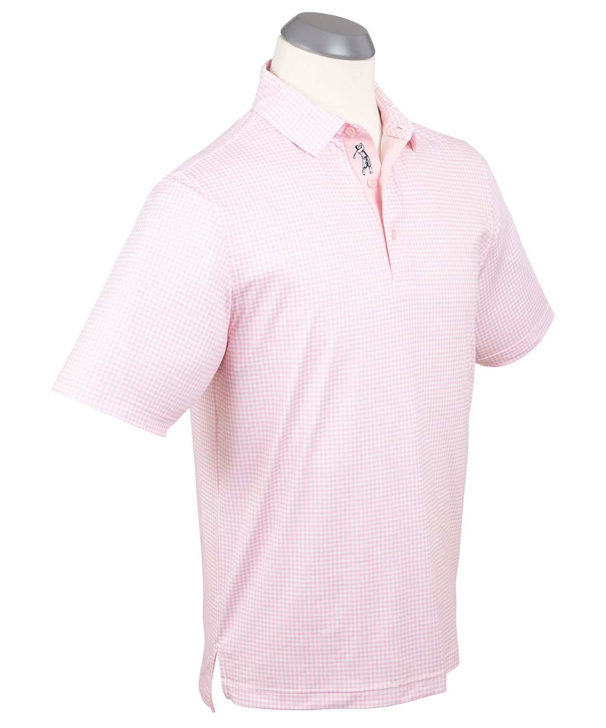 Performance Jersey Gingham Print Polo