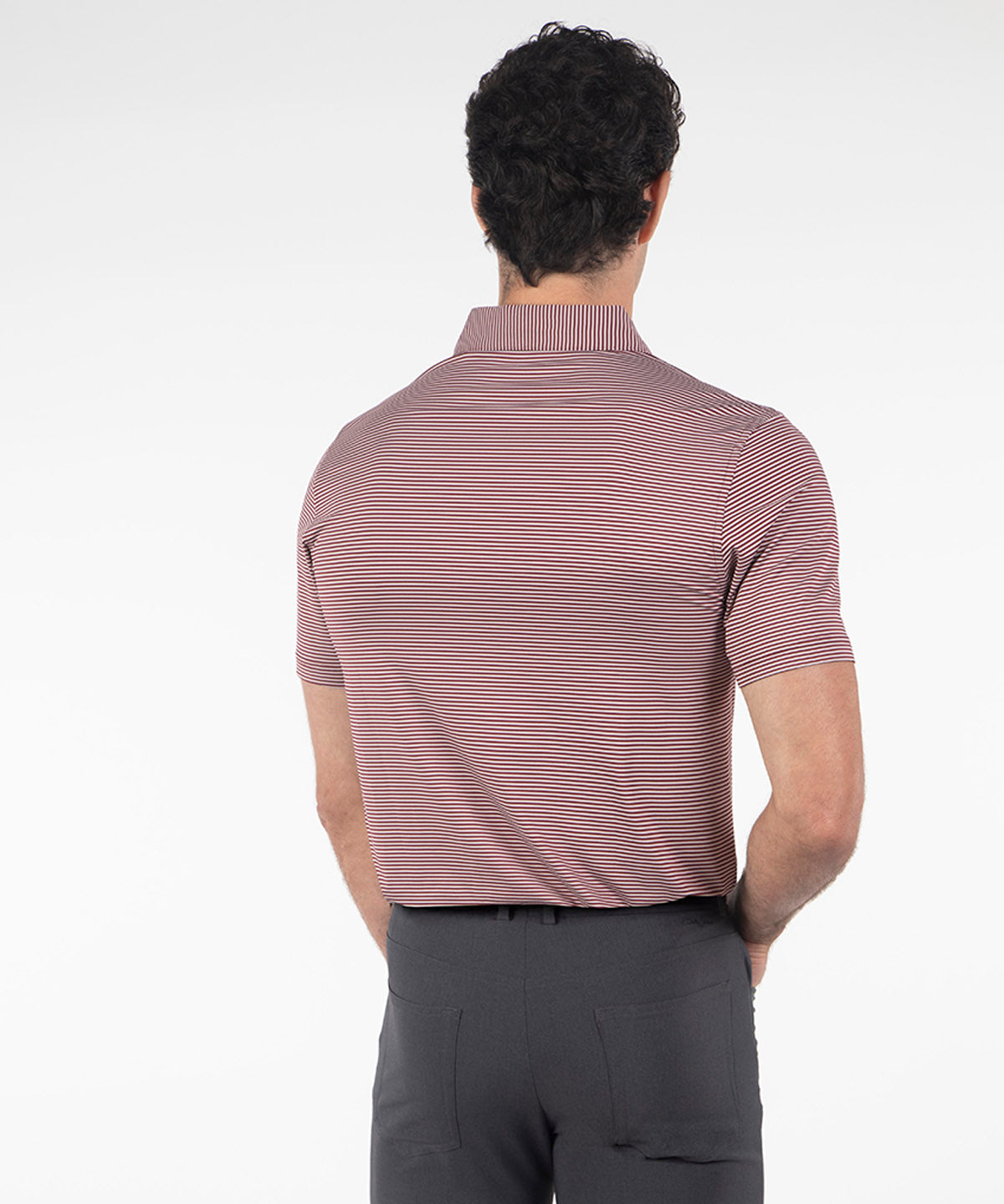 Performance Jersey Mini Tonal Feed Stripe Polo