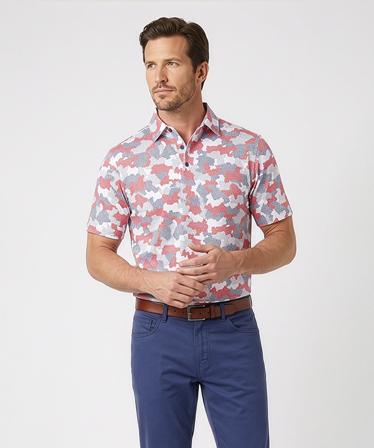 Performance Armed Forces Camo Print Jersey Polo