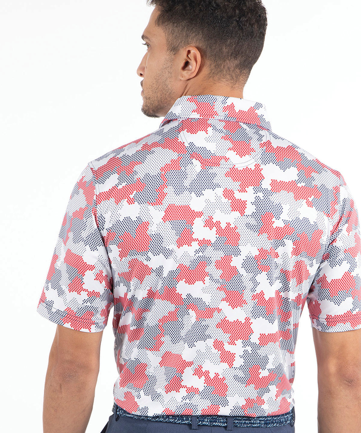 Performance Jersey Armed Forces Camo Print Polo