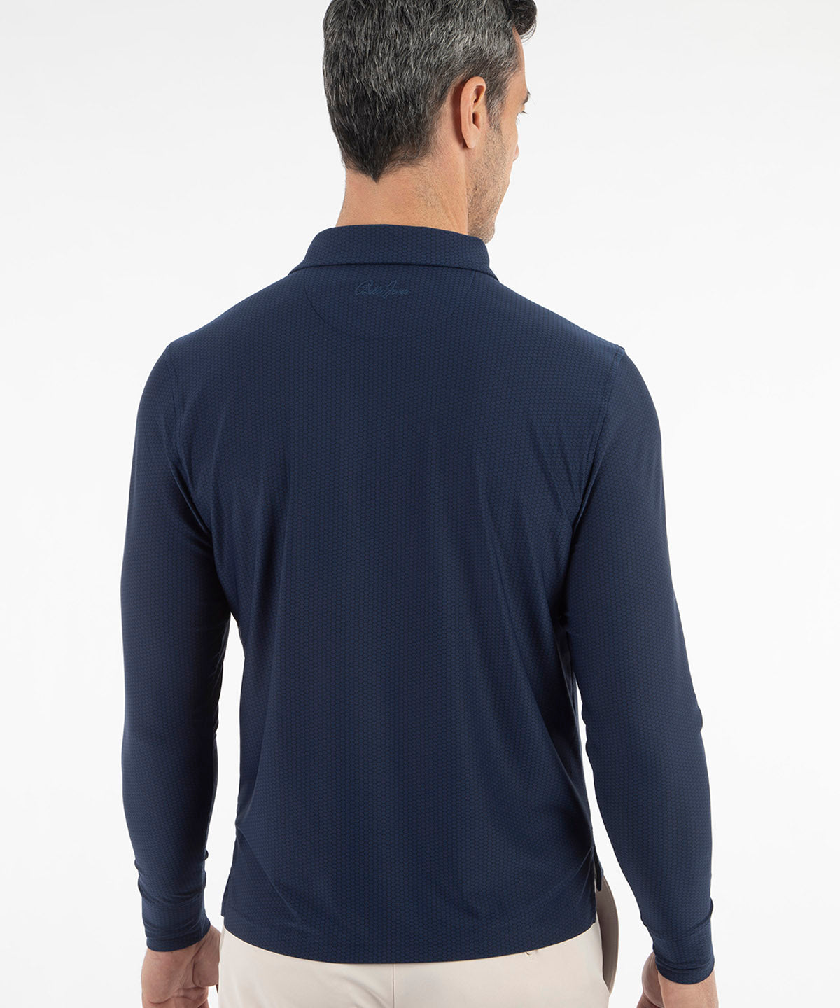 Performance Jersey Balata Print Long-Sleeve Polo