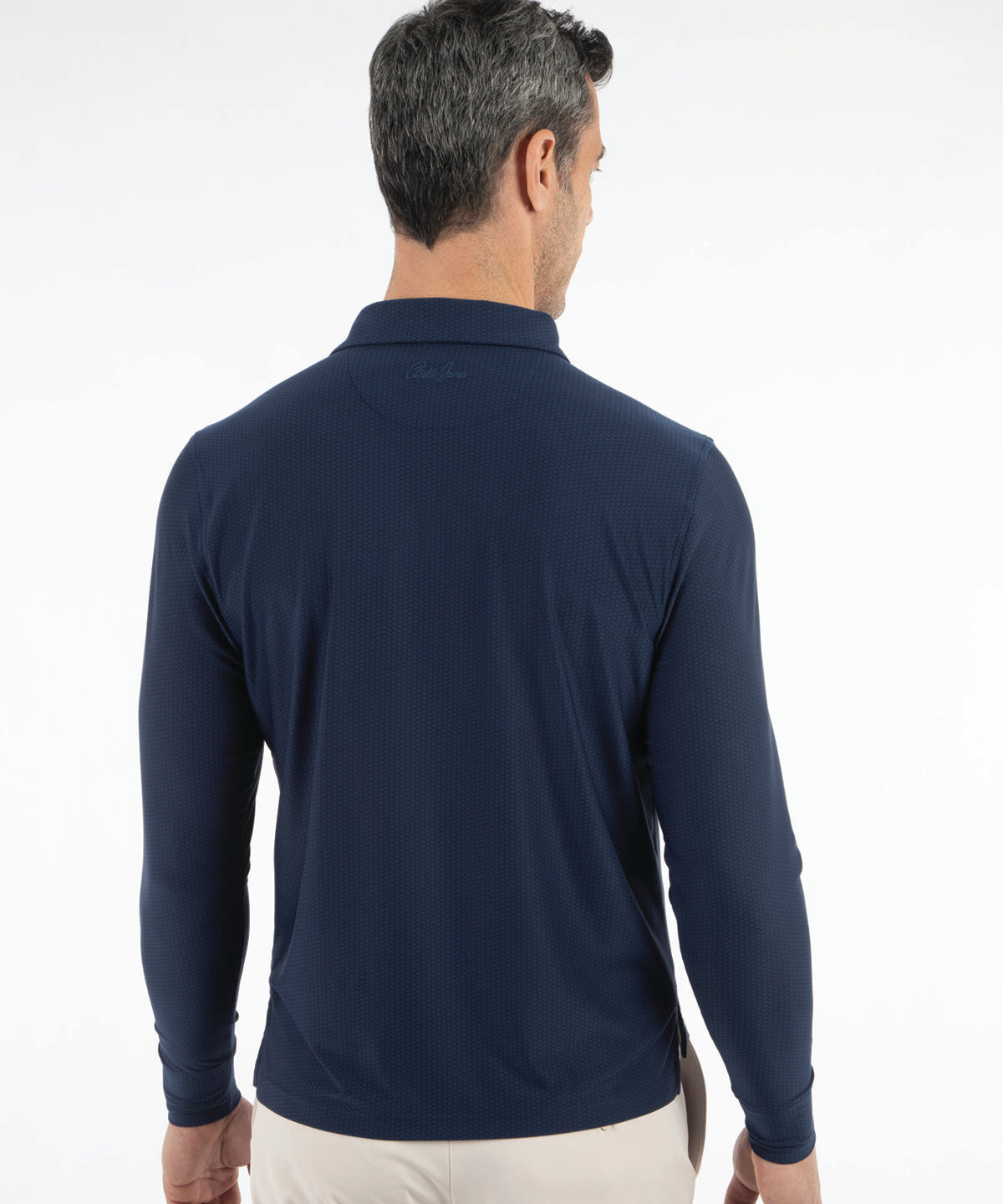 Performance Jersey Balata Print Long-Sleeve Polo