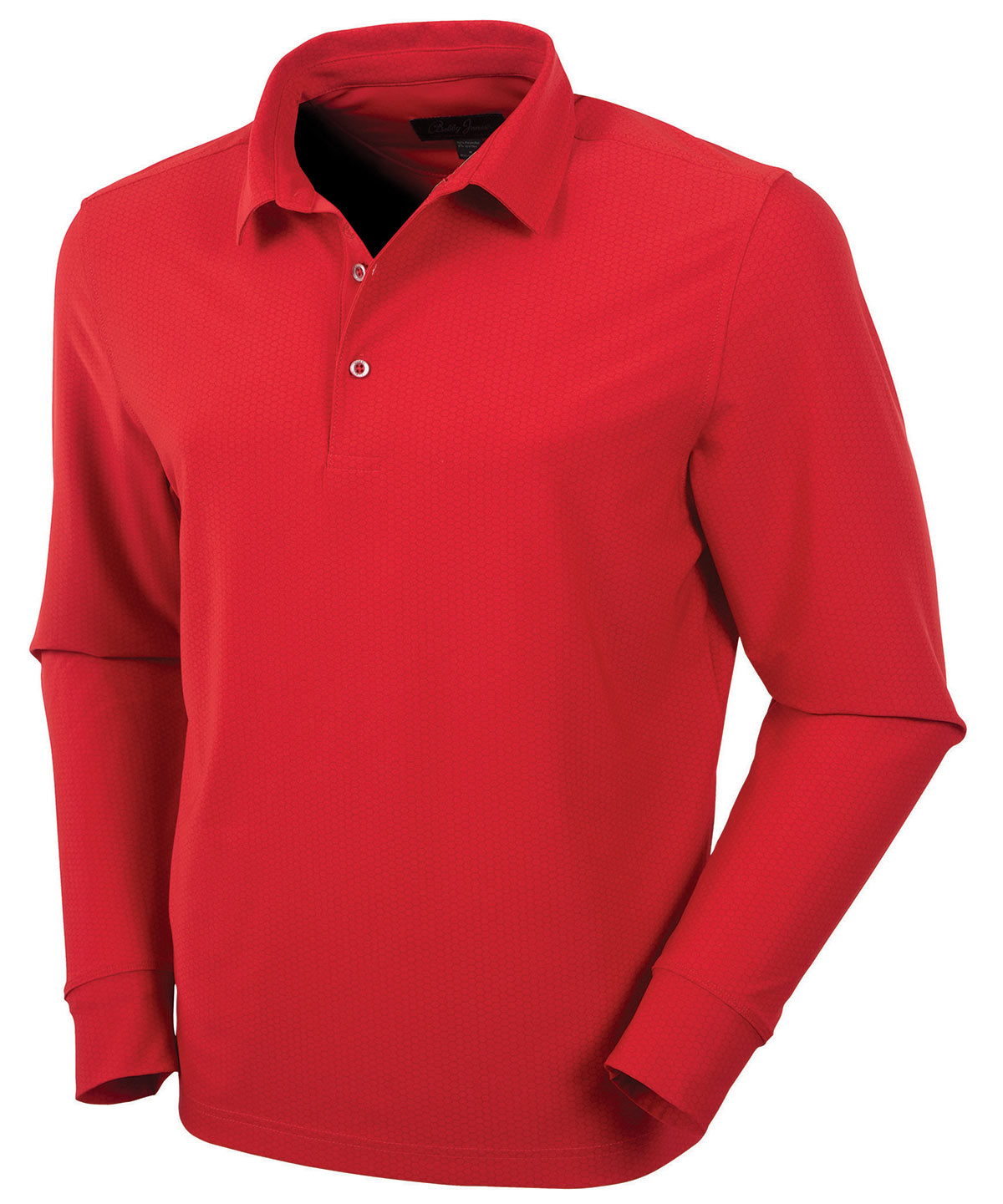 Performance Jersey Balata Print Long-Sleeve Polo