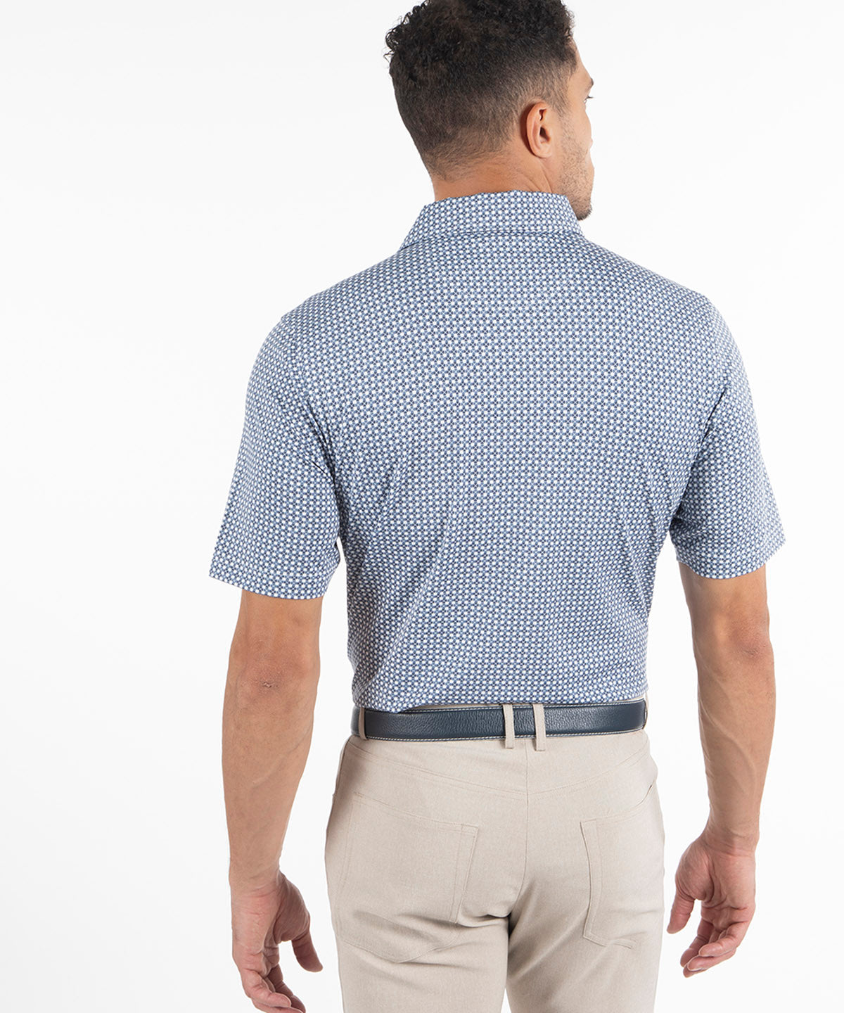Performance Clover Gingham Print Polo