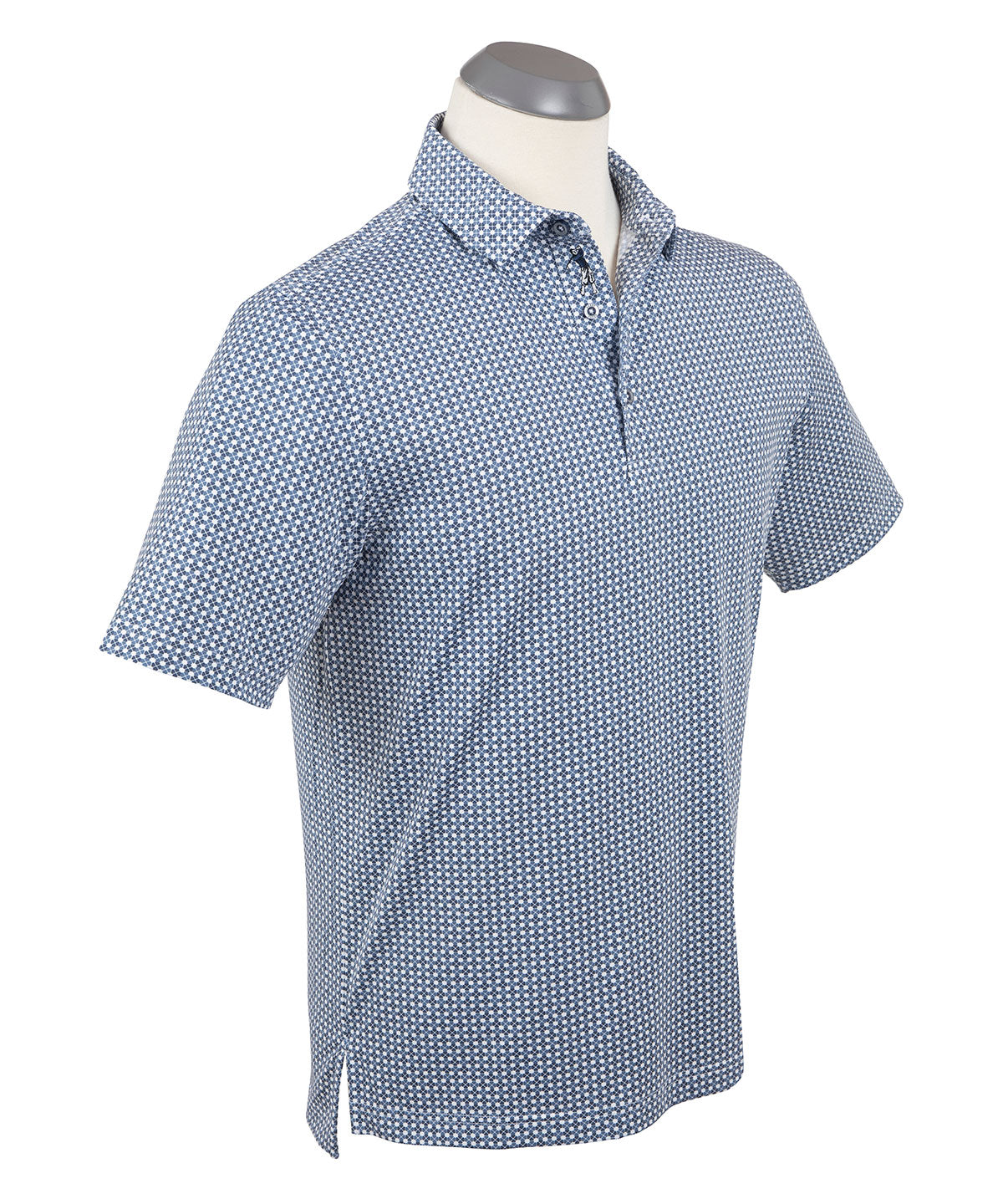 Performance Clover Gingham Print Polo