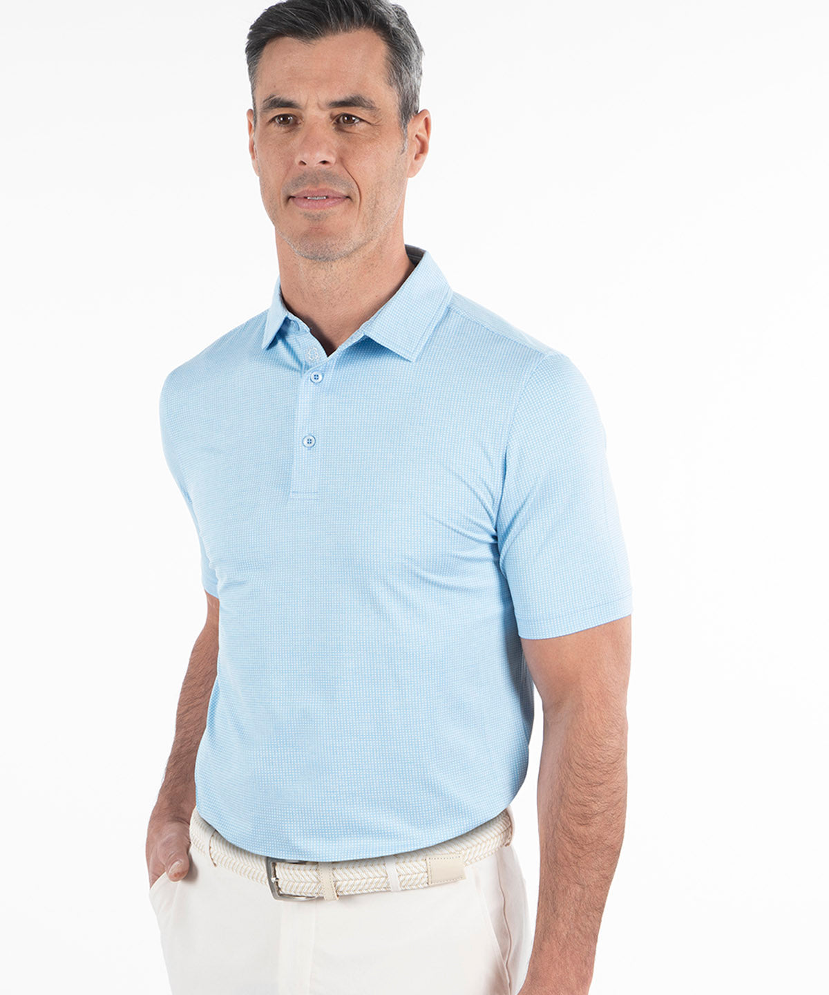 Performance Gingham Jacquard Polo