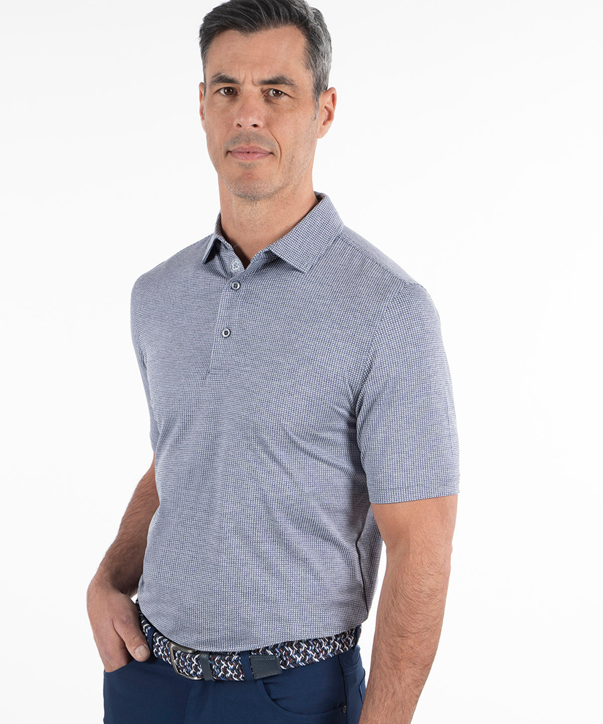Performance Gingham Jacquard Polo