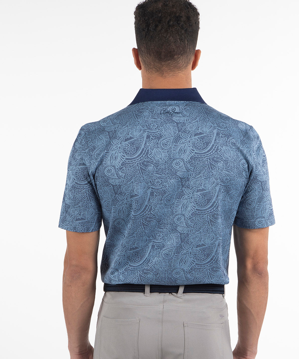 Signature Airdrie Floral Jacquard Mercerized Cotton Polo