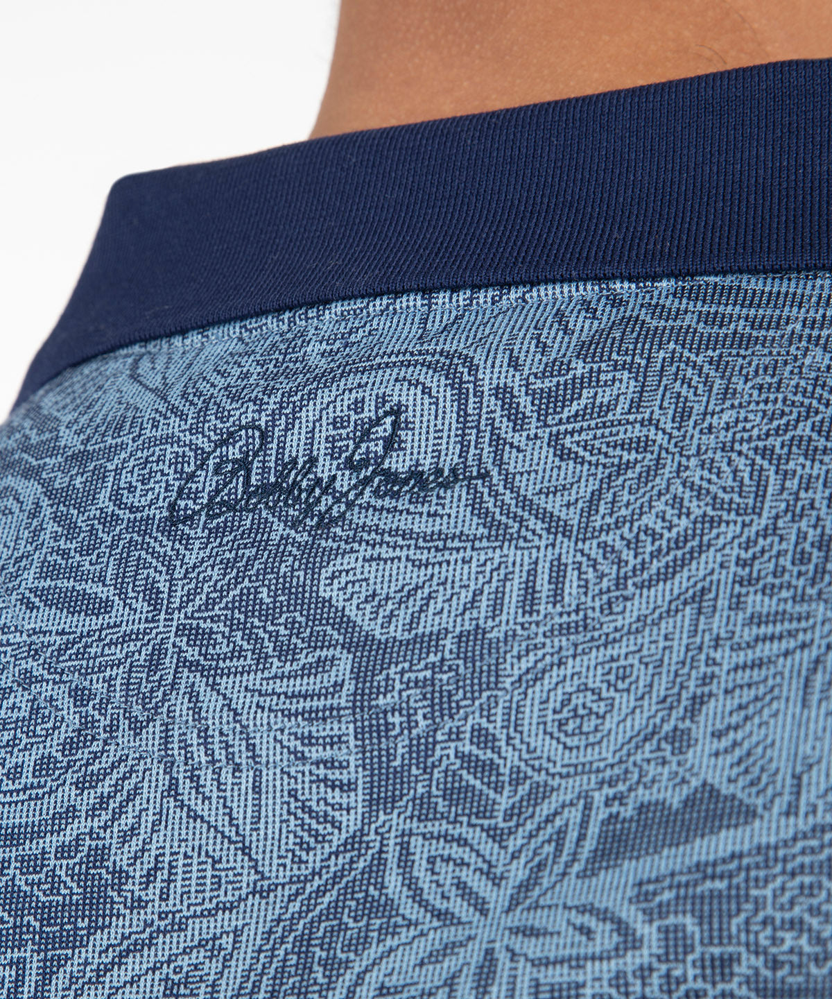 Signature Airdrie Floral Jacquard Mercerized Cotton Polo