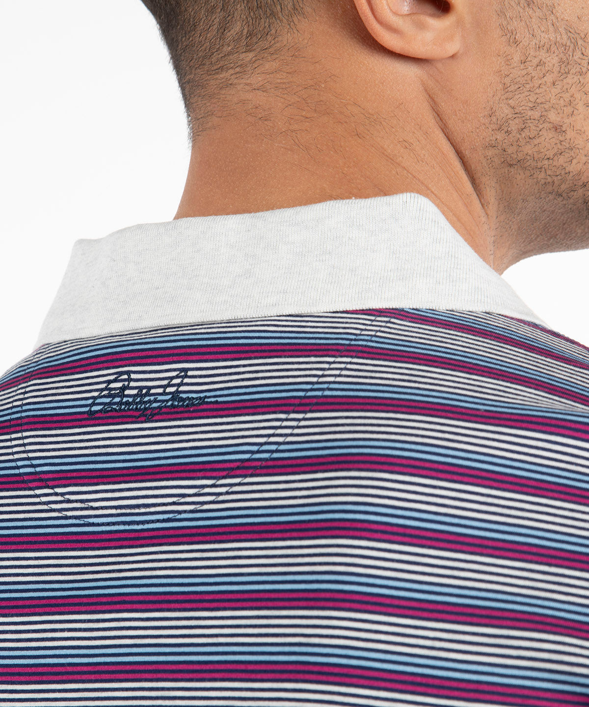Signature Linwood Multi Stripe Mercerized Cotton Polo