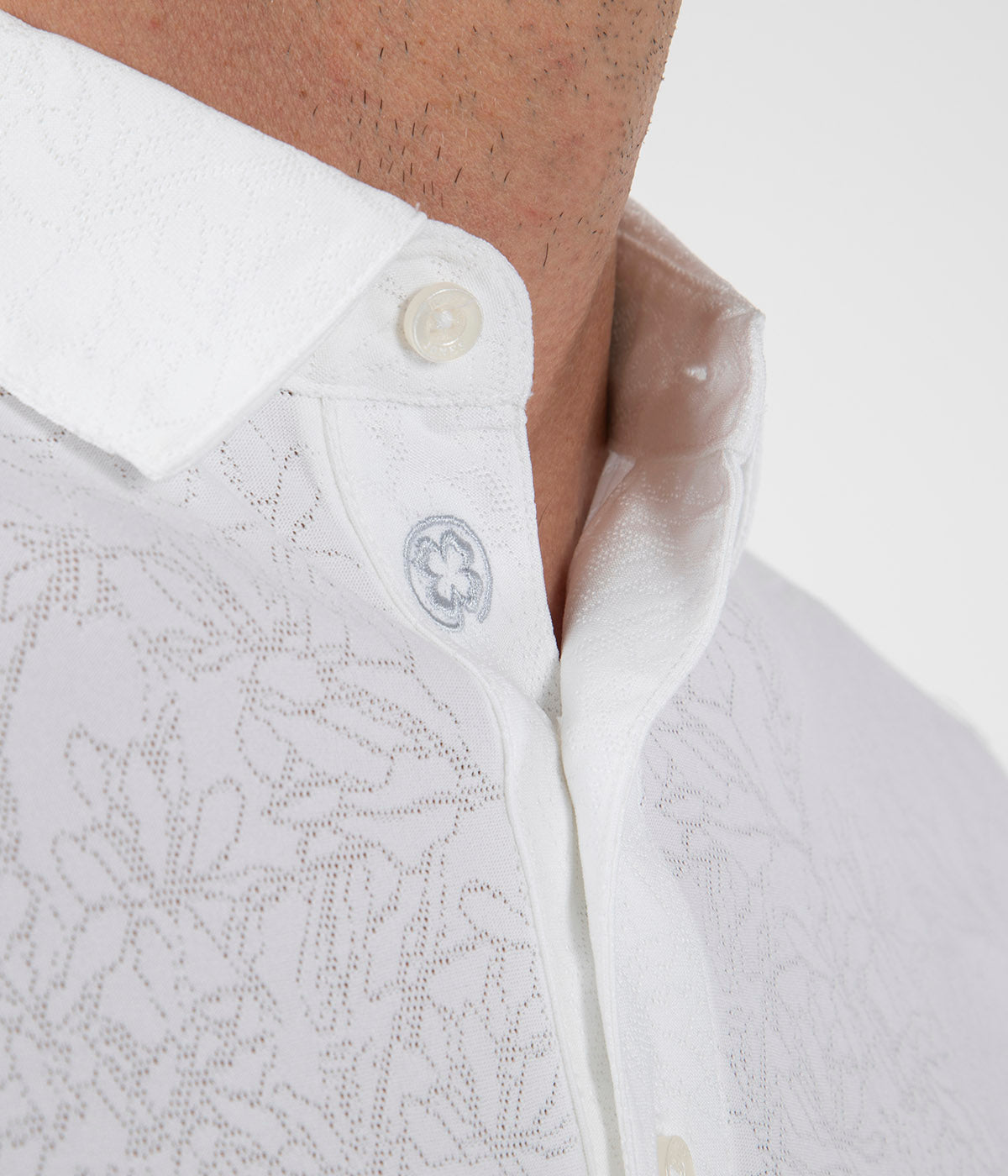Performance Magnolia Jacquard Polo