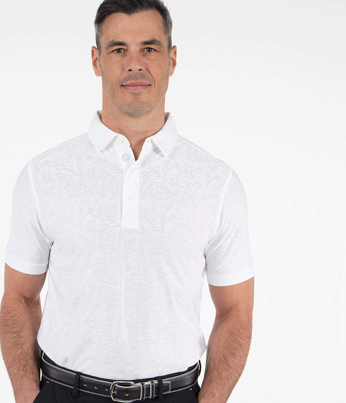 Performance Magnolia Jacquard Polo