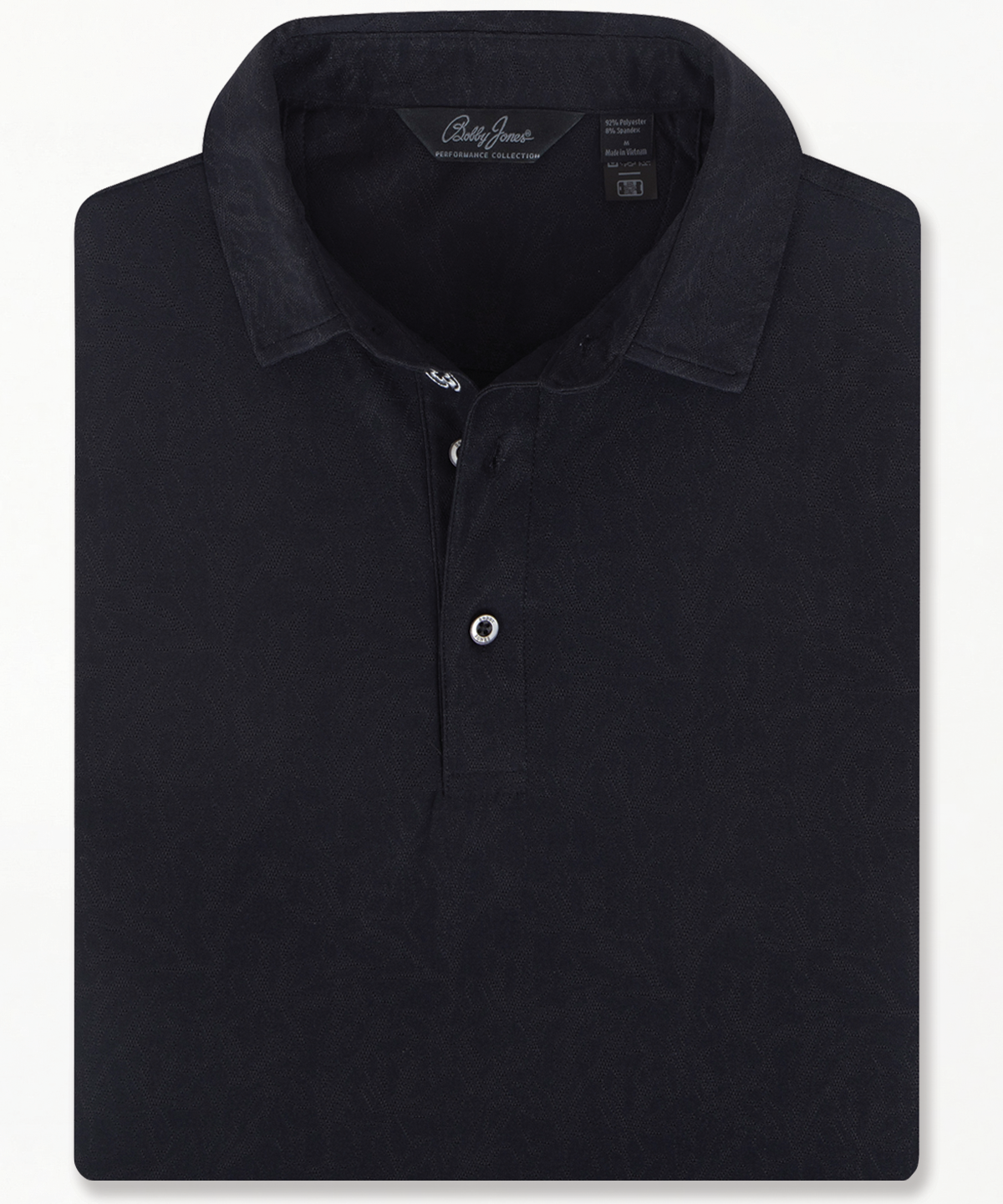 Performance Jacquard Magnolia Print Short-Sleeve Polo