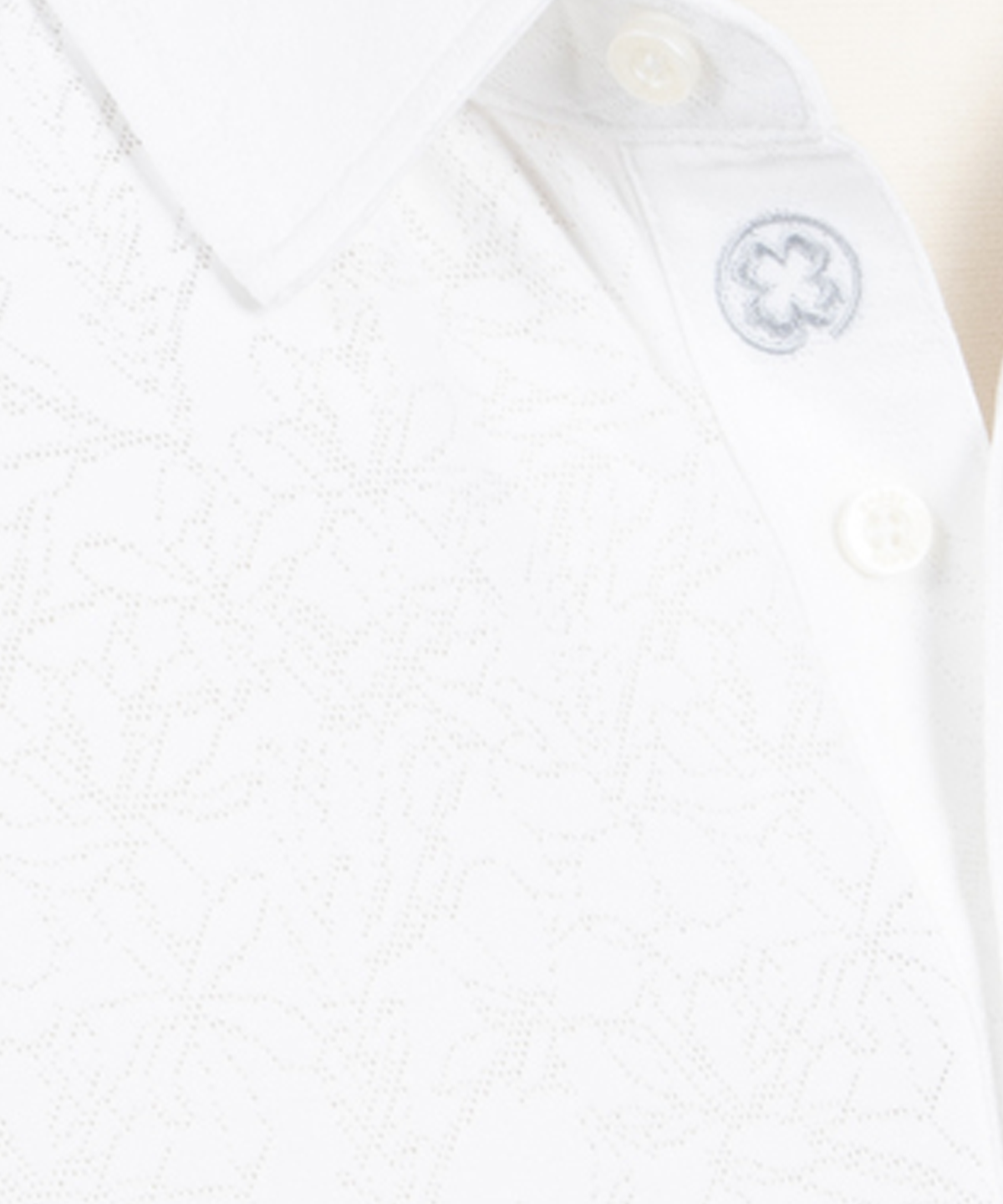 Performance Jacquard Magnolia Print Short-Sleeve Polo