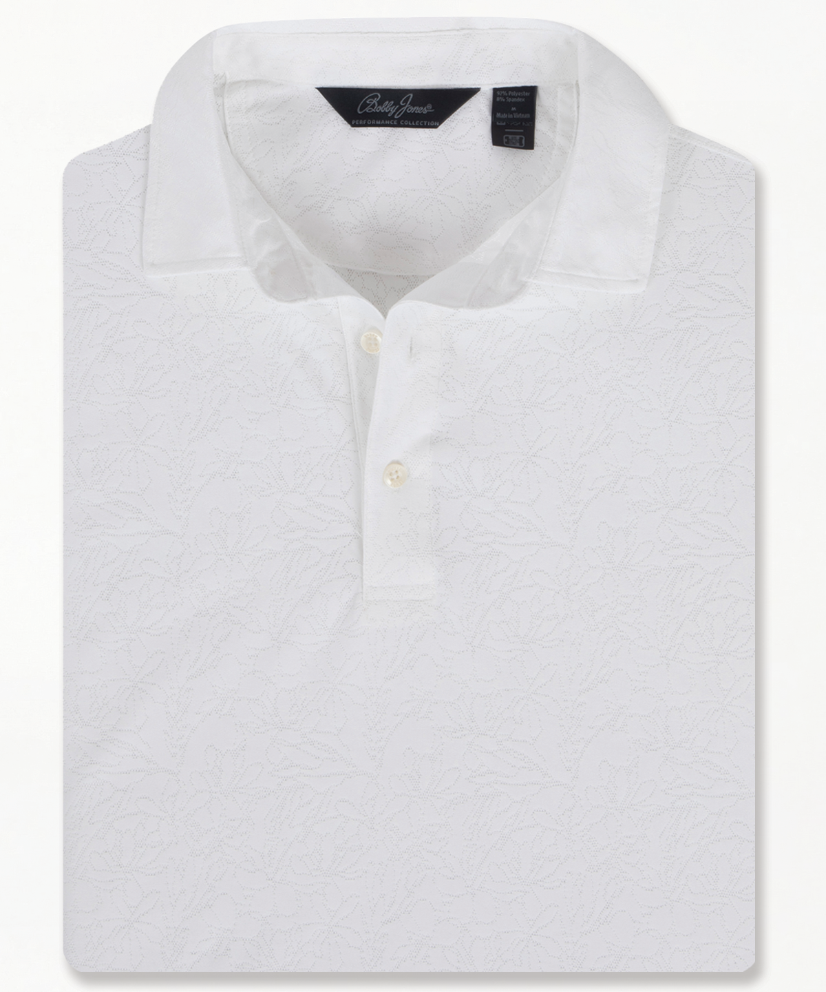 Performance Jacquard Magnolia Print Short-Sleeve Polo