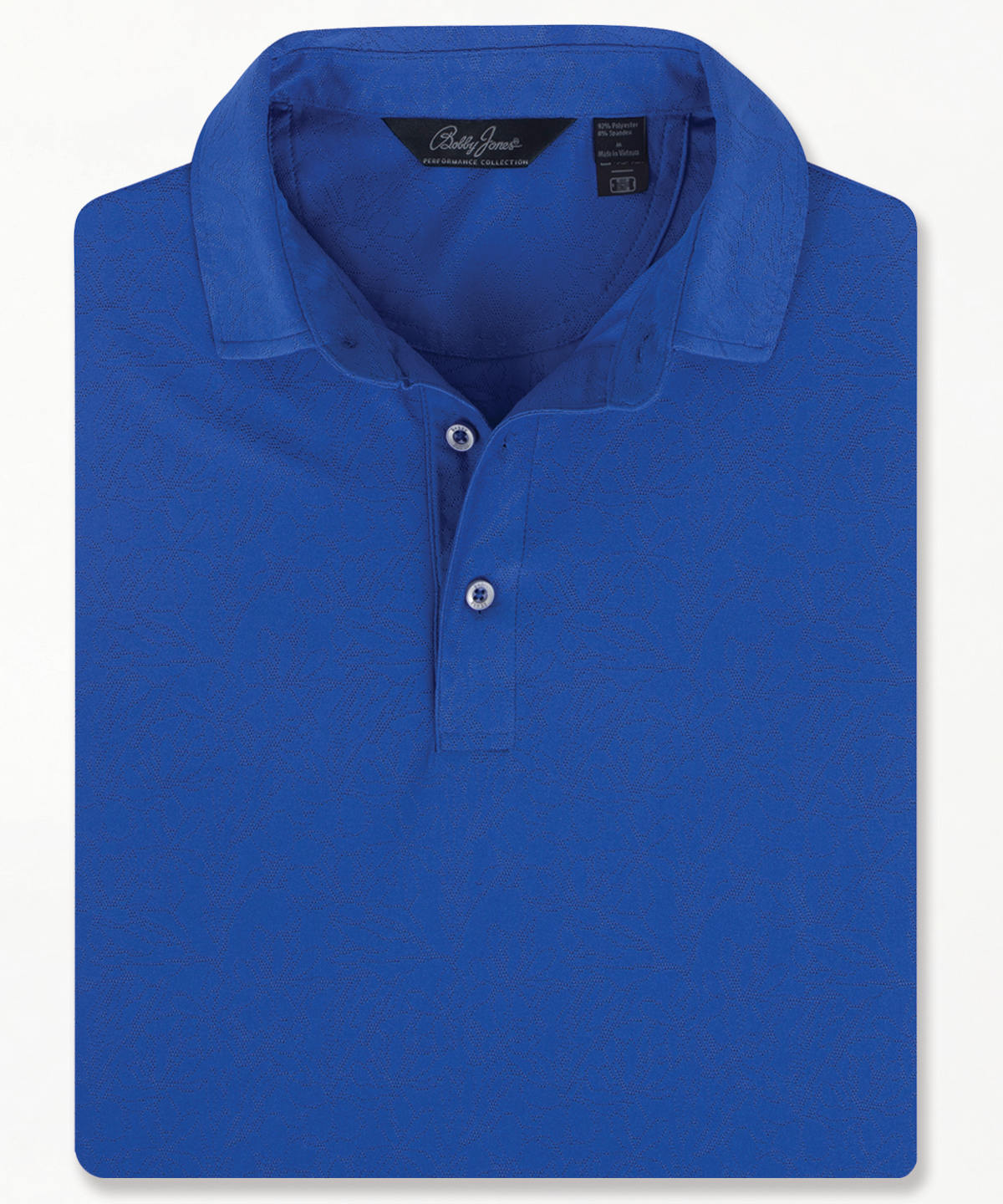 Performance Jacquard Magnolia Print Short-Sleeve Polo