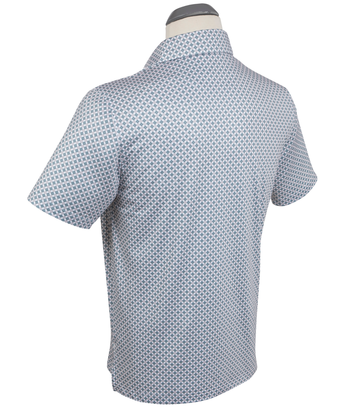 Performance Clover Gingham Print Short-Sleeve Polo