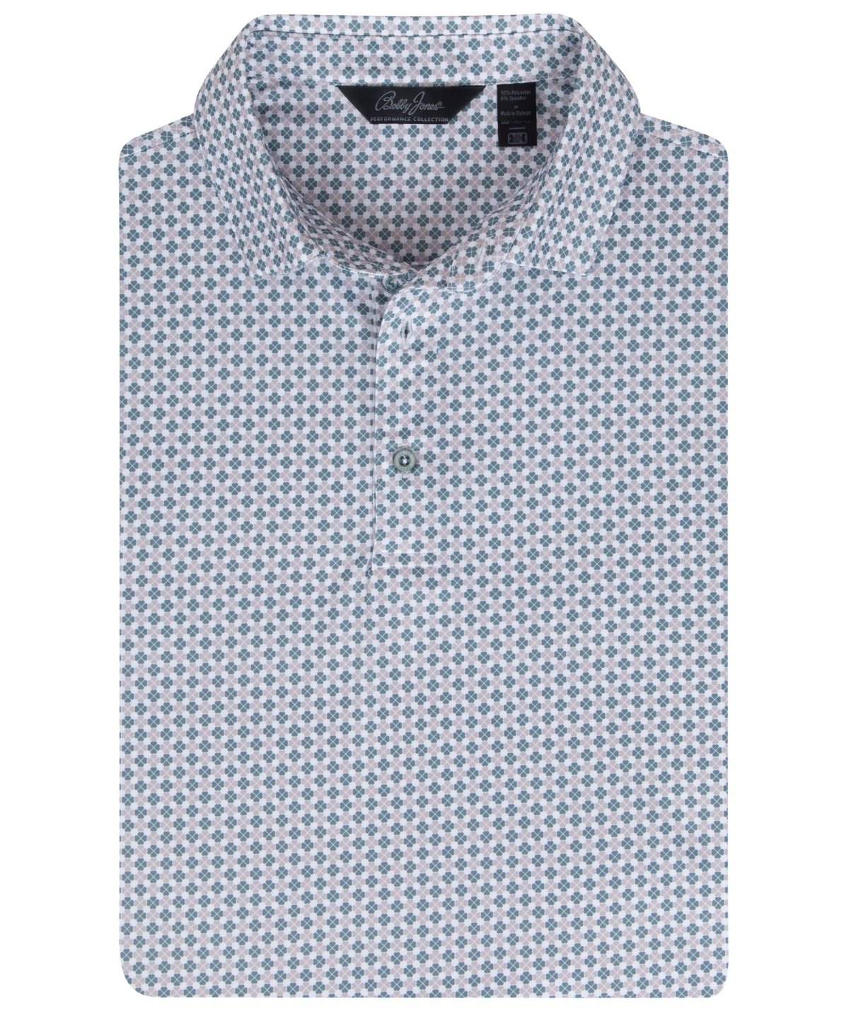 Performance Clover Gingham Print Short-Sleeve Polo