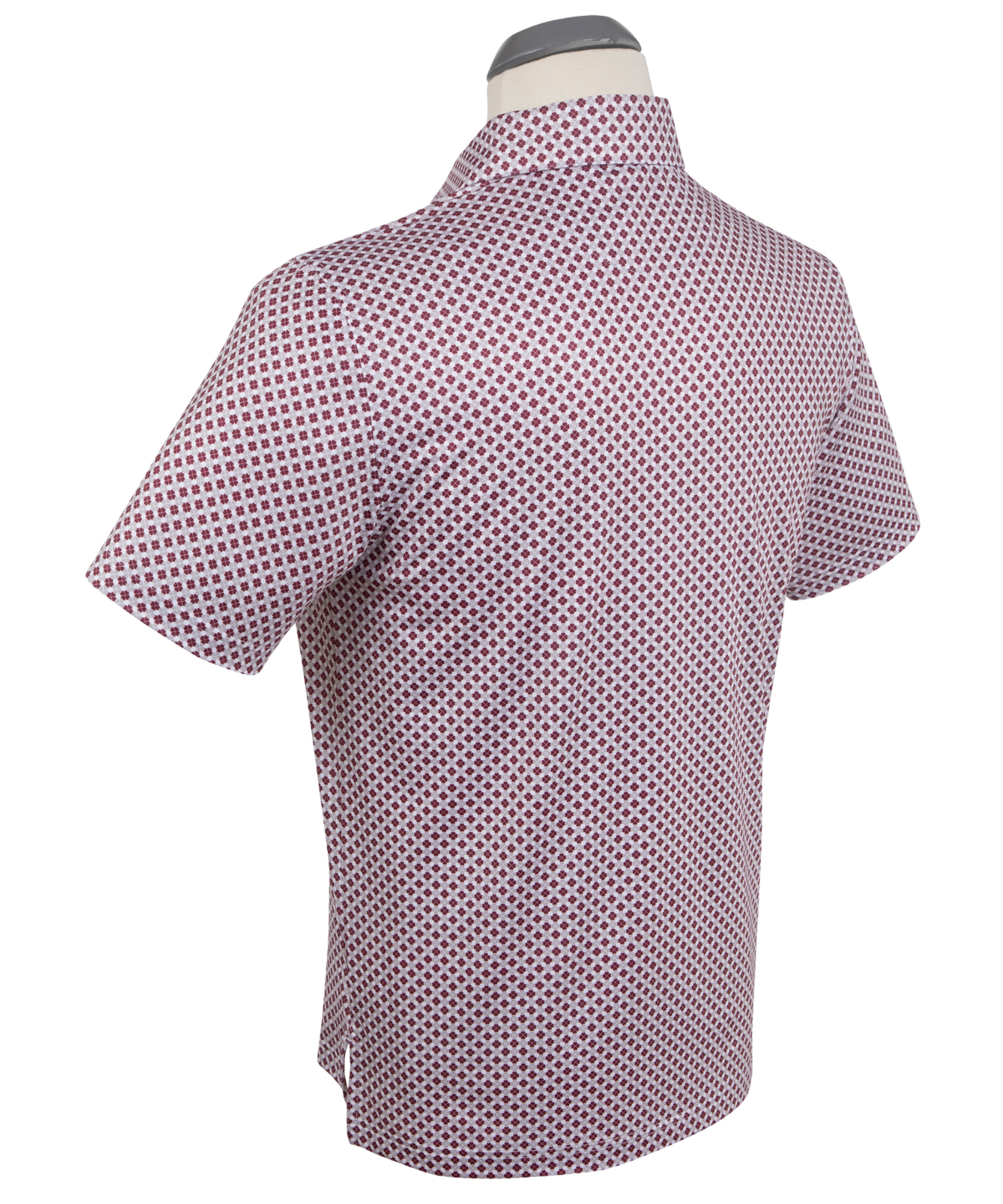 Performance Clover Gingham Print Short-Sleeve Polo
