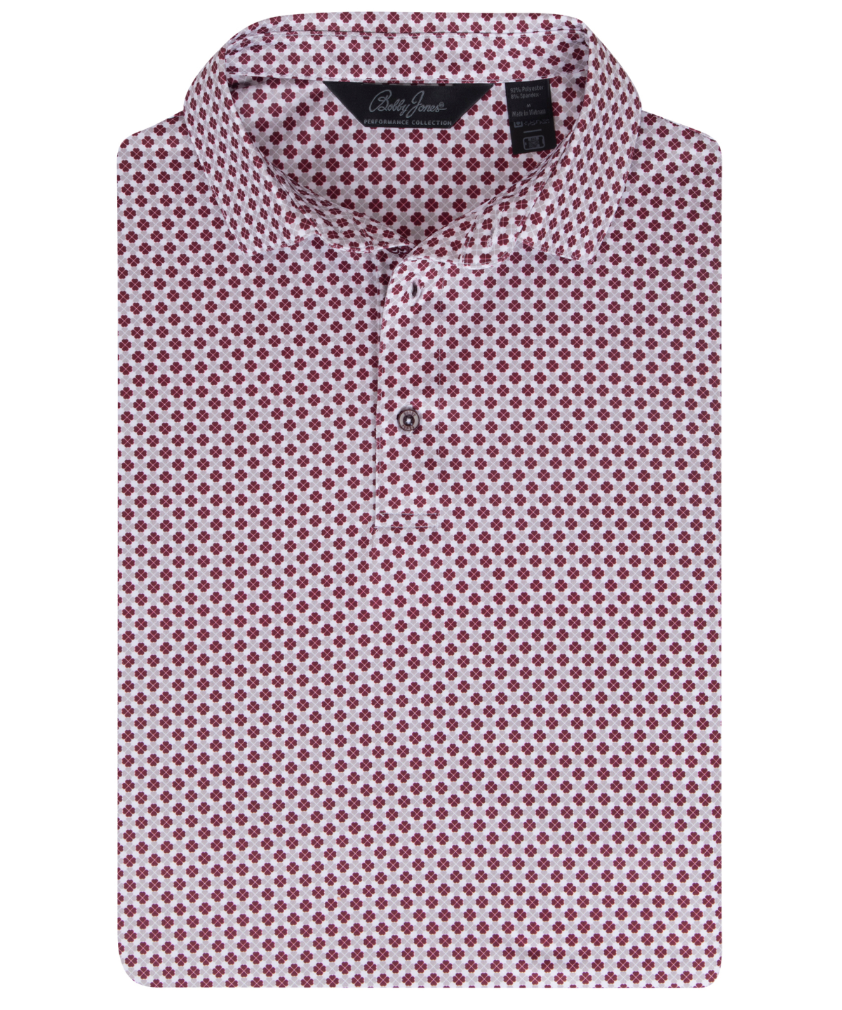 Performance Clover Gingham Print Short-Sleeve Polo