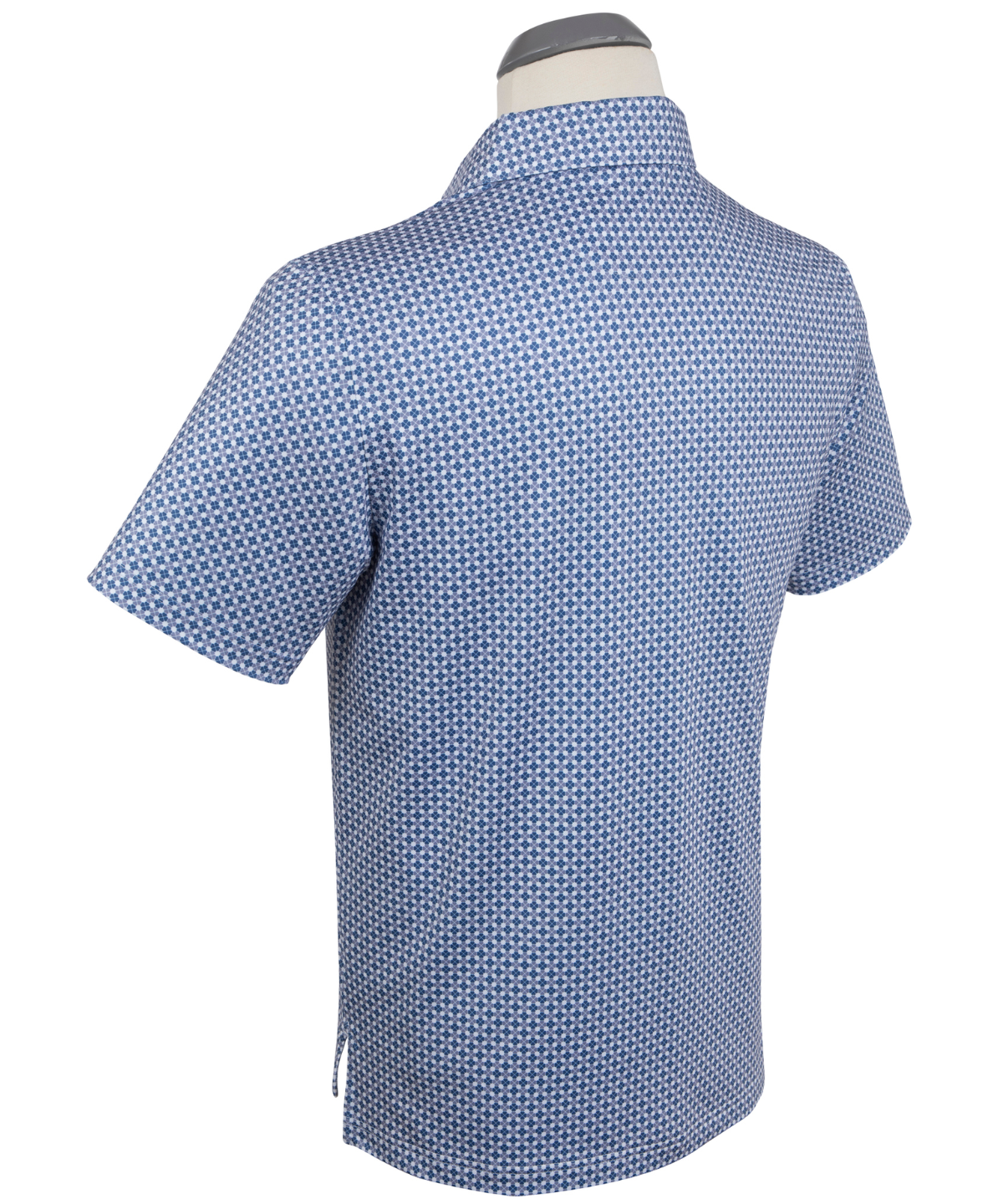 Performance Clover Gingham Print Short-Sleeve Polo