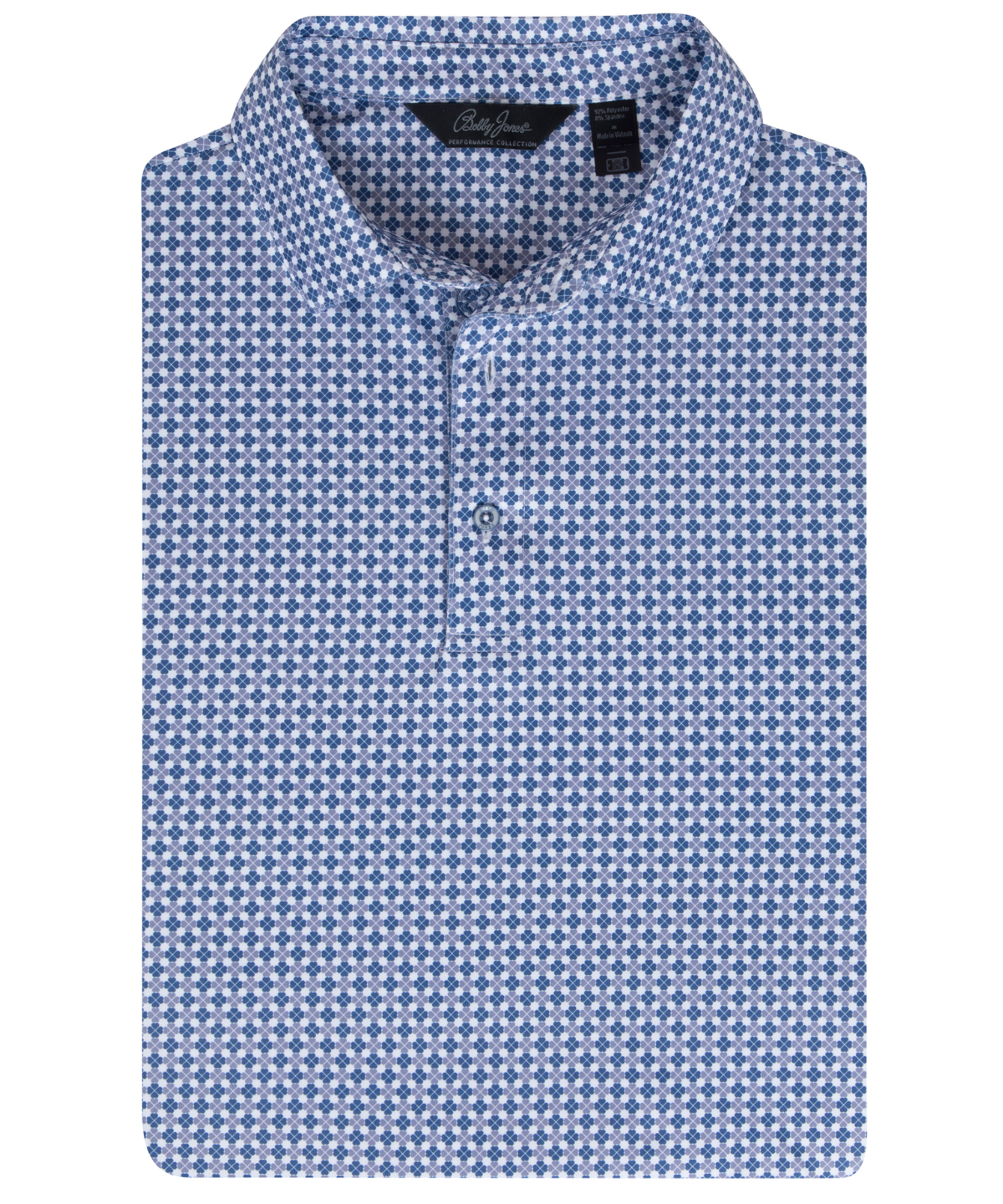 Performance Clover Gingham Print Short-Sleeve Polo