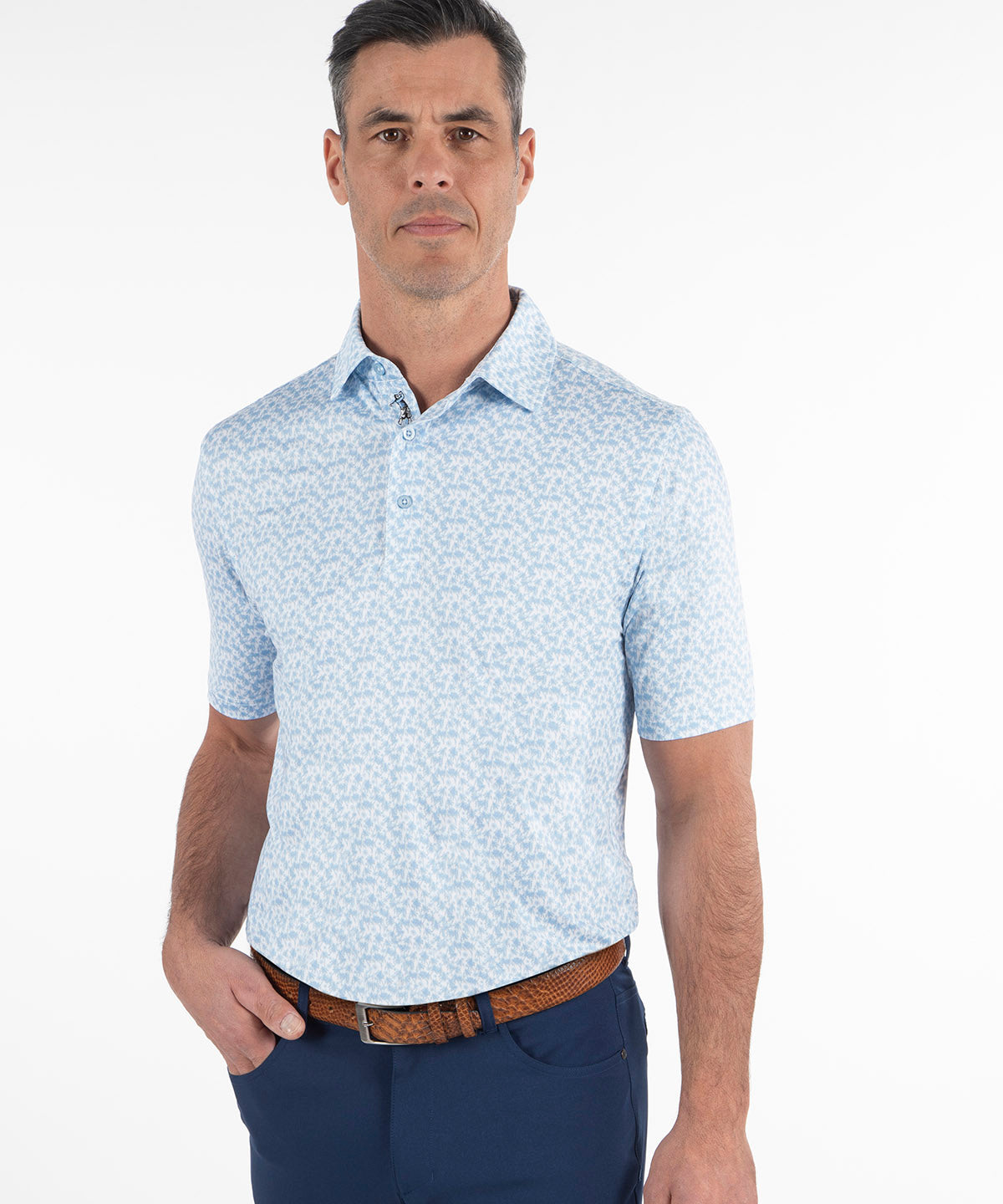 Performance Palmy Print Polo