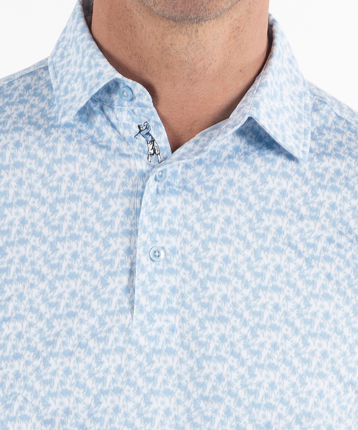 Performance Palmy Print Polo