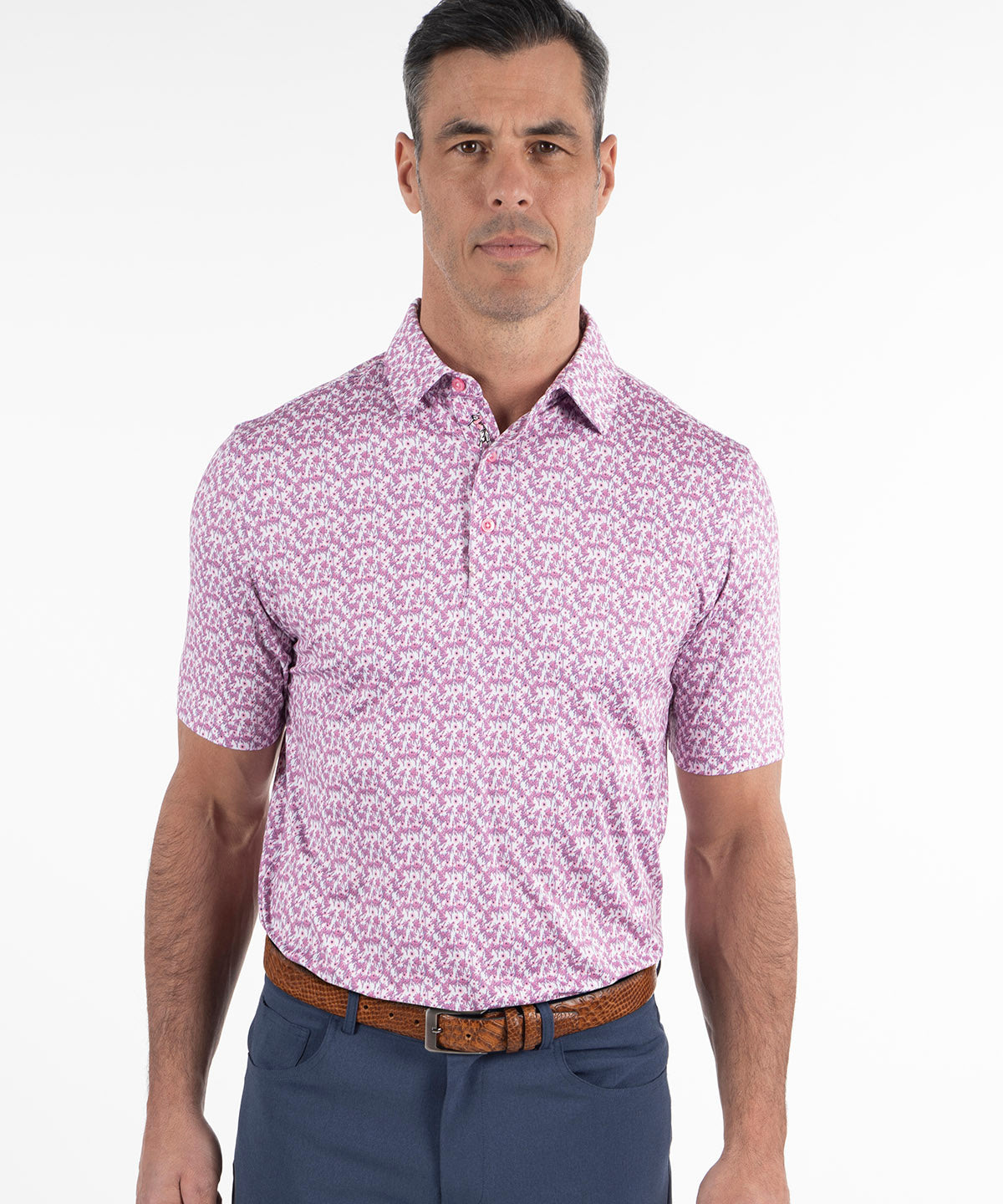 Performance Palmy Print Polo