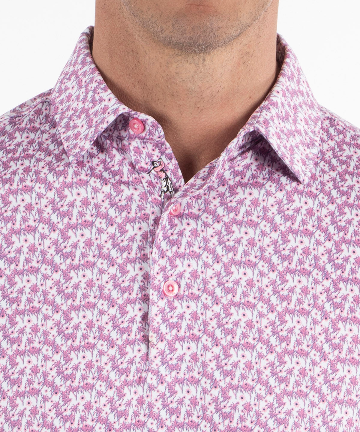 Performance Palmy Print Polo