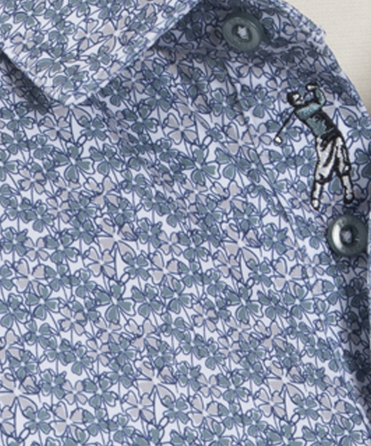 Performance Lucky Print Short-Sleeve Polo