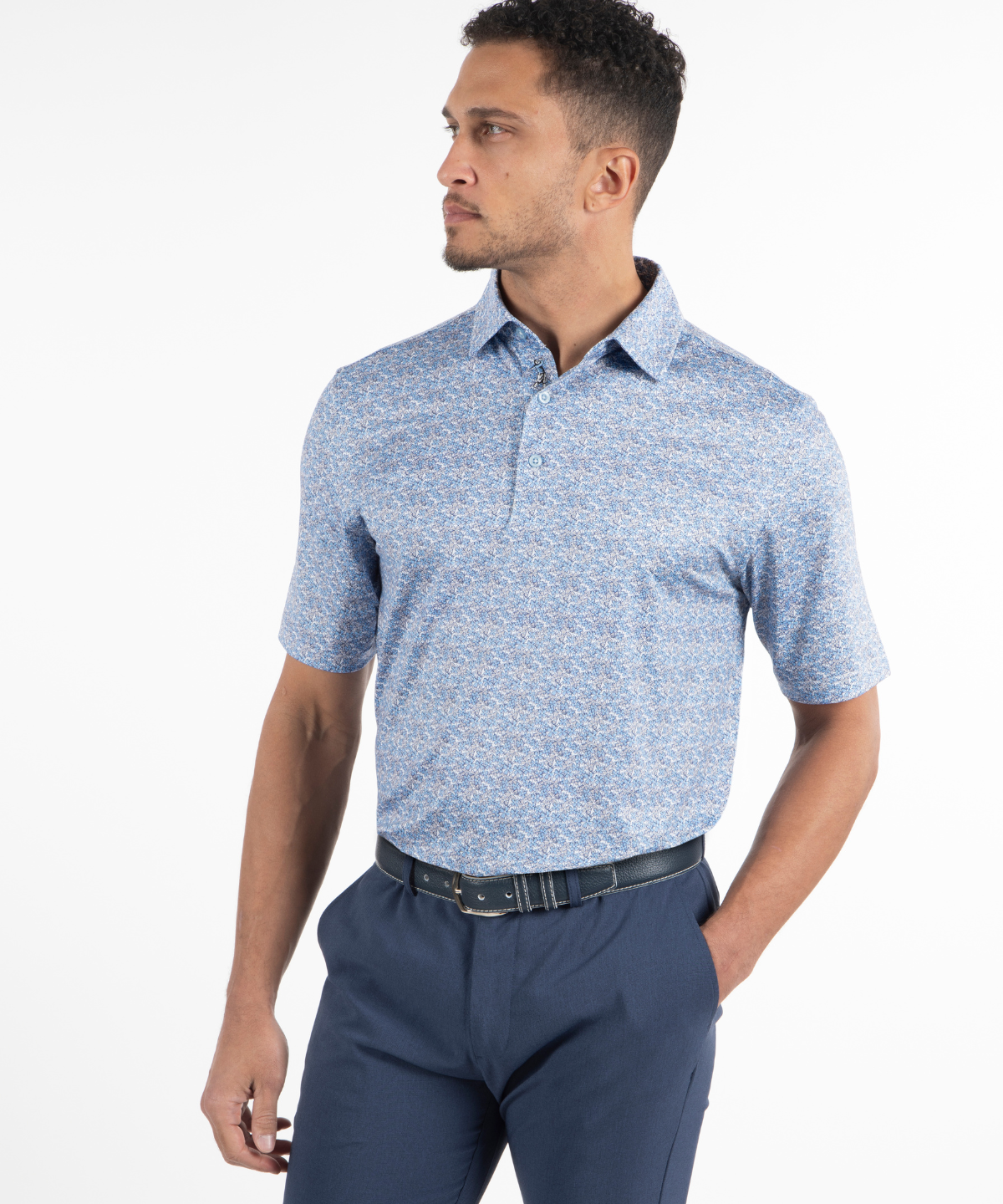 Performance Lucky Print Short-Sleeve Polo