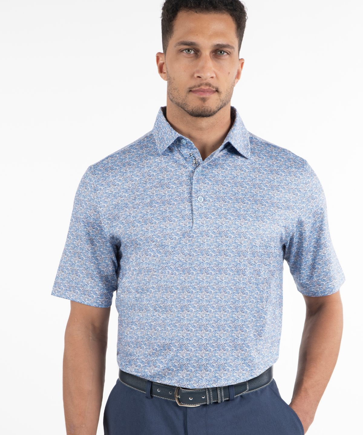 Performance Lucky Print Short-Sleeve Polo